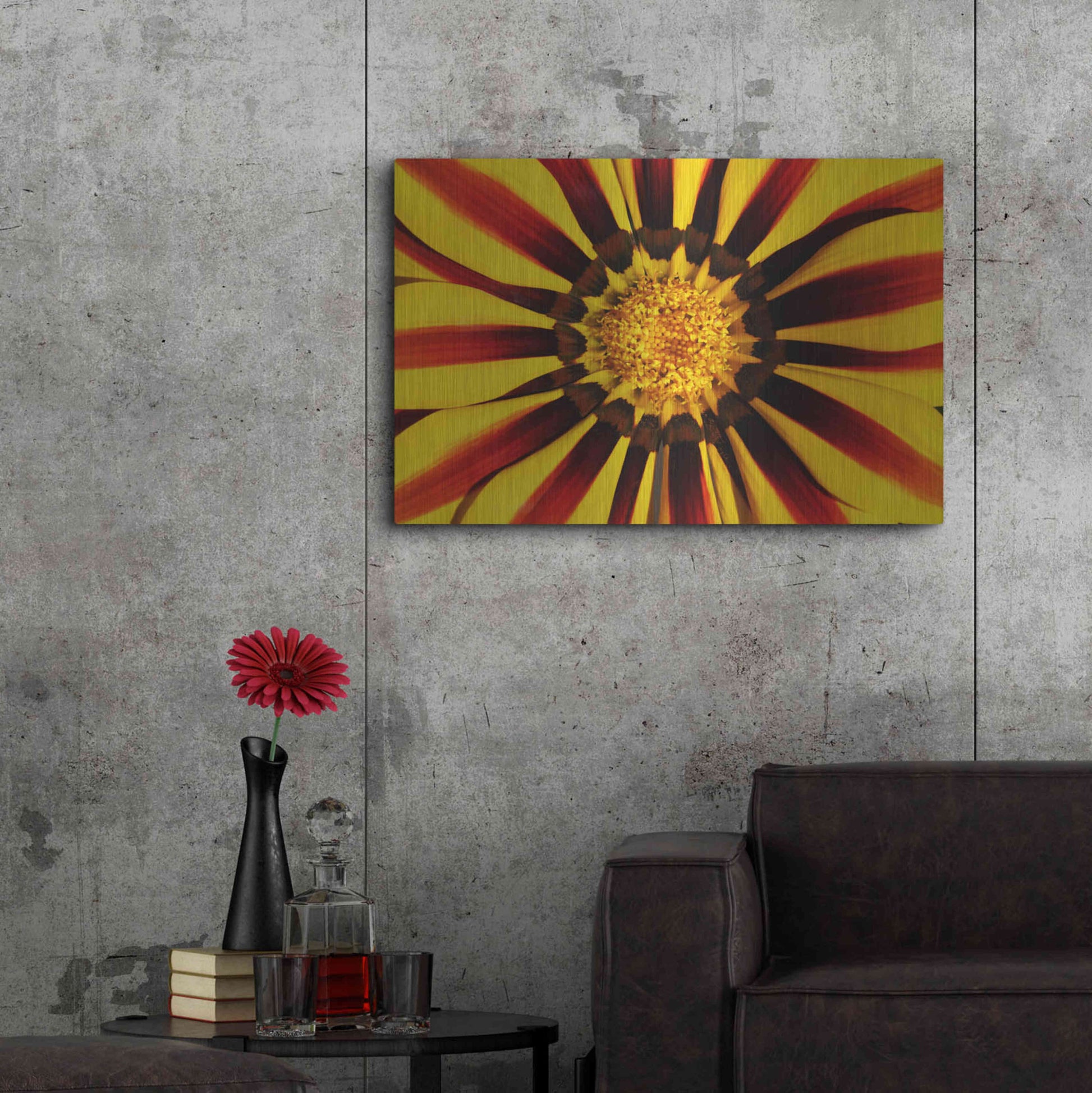 Luxe Metal Art 'Gazania' by Epic Portfolio Metal Wall Art,36x24