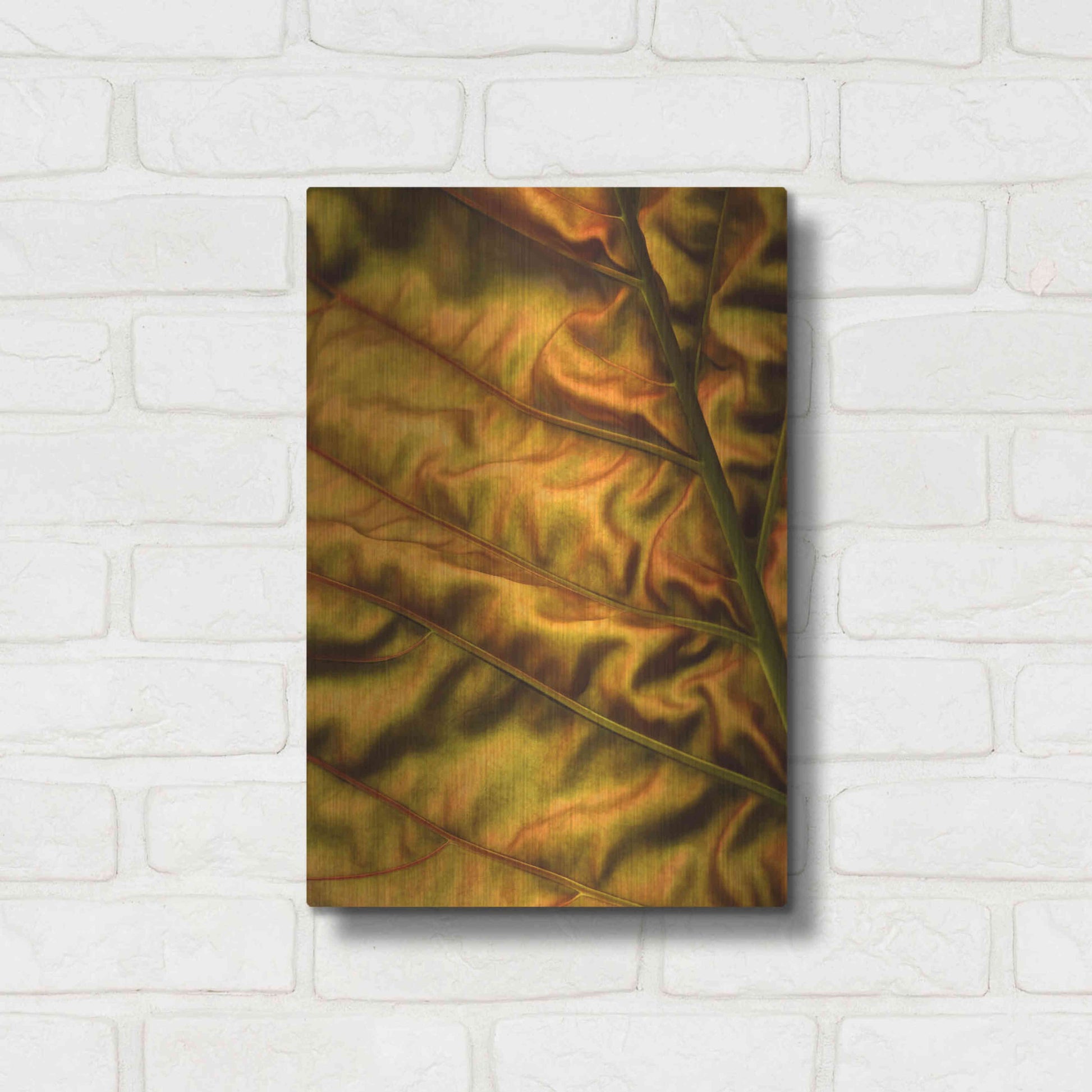Luxe Metal Art 'Golden Desert' by Epic Portfolio Metal Wall Art,12x16