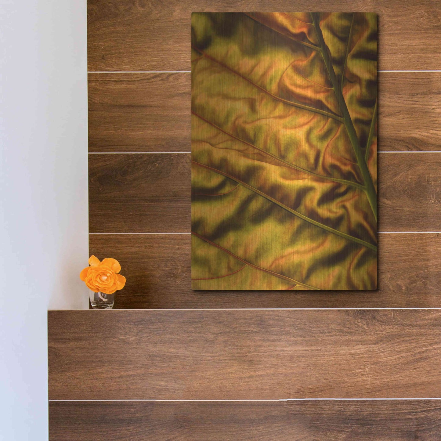 Luxe Metal Art 'Golden Desert' by Epic Portfolio Metal Wall Art,12x16