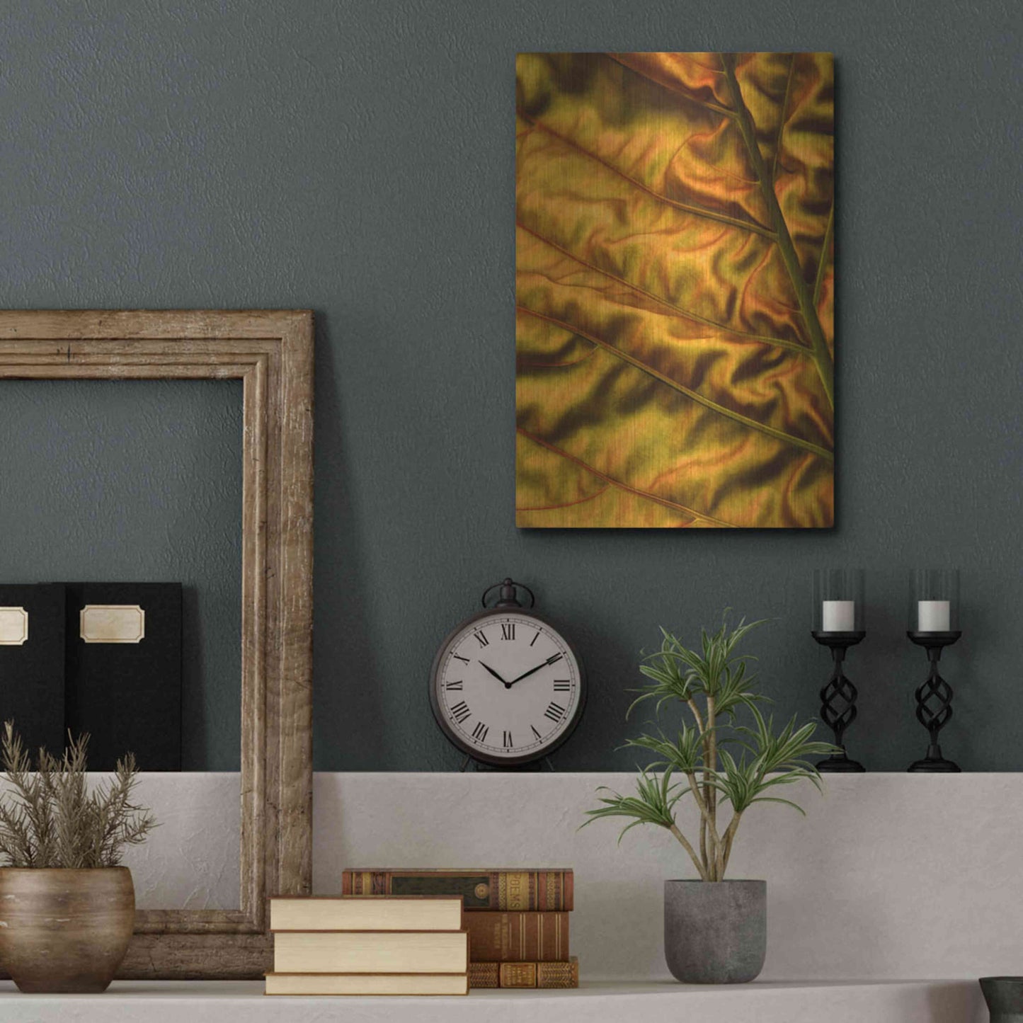 Luxe Metal Art 'Golden Desert' by Epic Portfolio Metal Wall Art,12x16