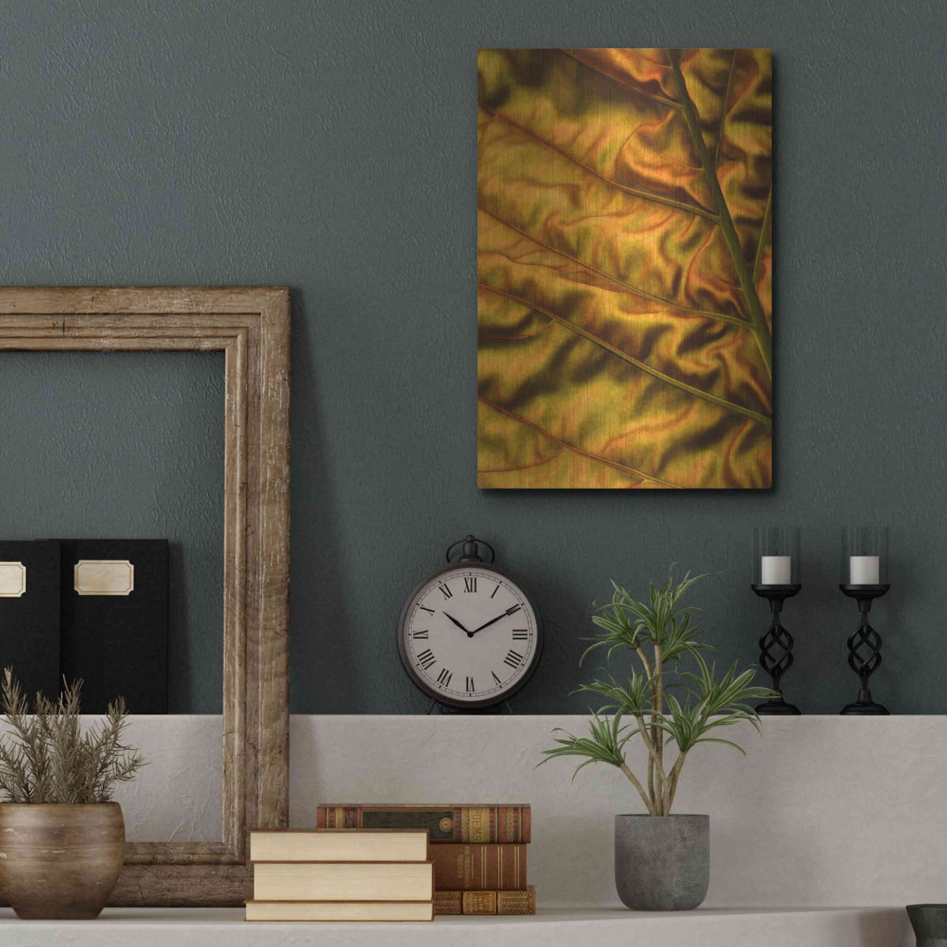 Luxe Metal Art 'Golden Desert' by Epic Portfolio Metal Wall Art,12x16