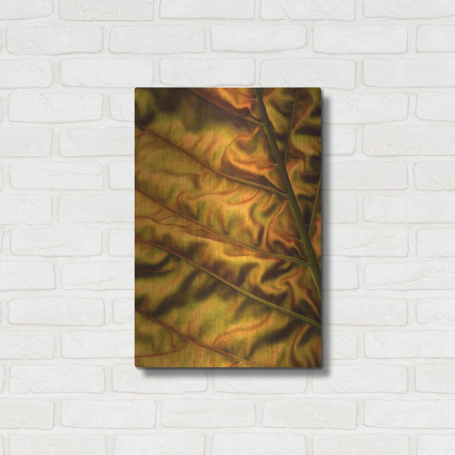 Luxe Metal Art 'Golden Desert' by Epic Portfolio Metal Wall Art,16x24