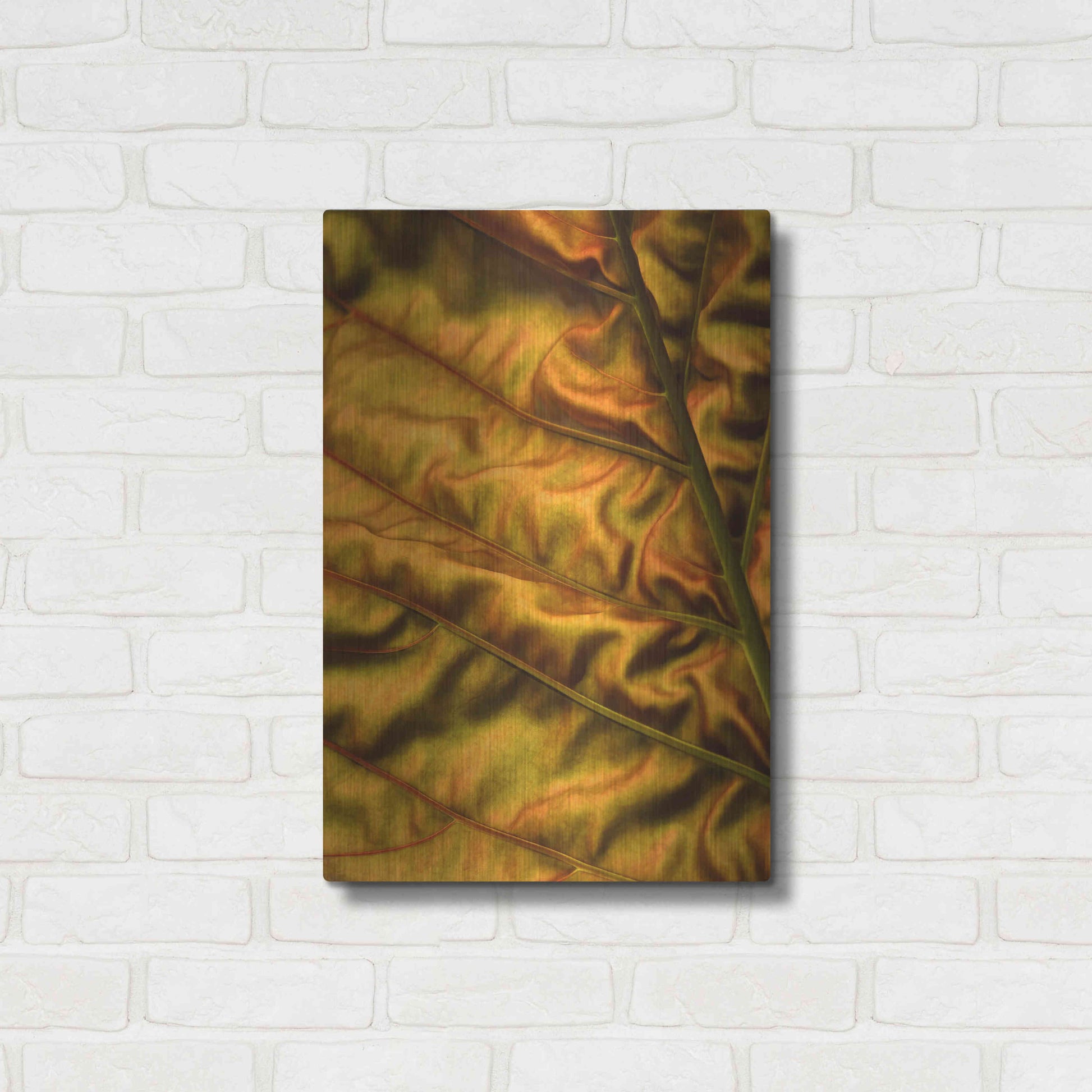 Luxe Metal Art 'Golden Desert' by Epic Portfolio Metal Wall Art,16x24