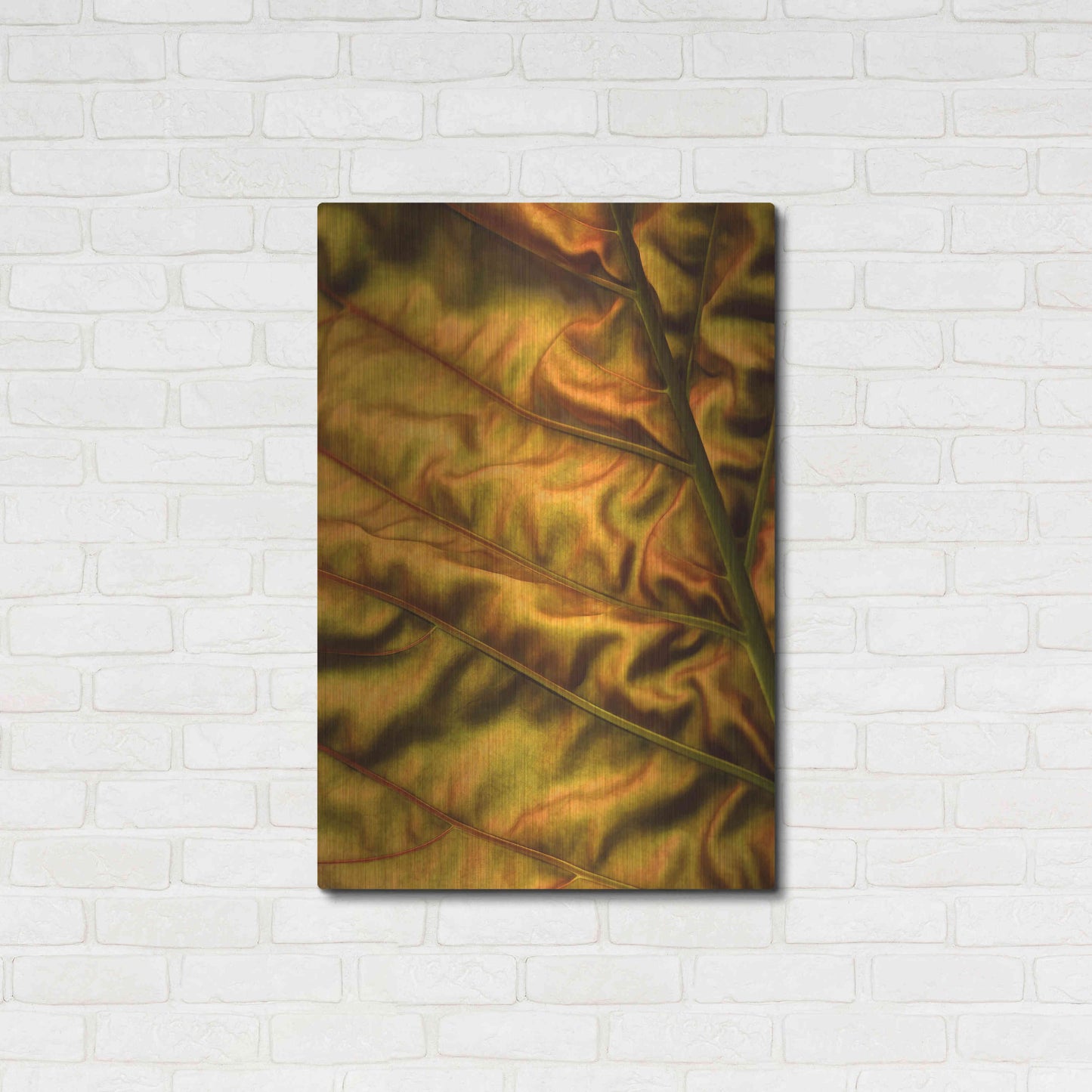 Luxe Metal Art 'Golden Desert' by Epic Portfolio Metal Wall Art,24x36