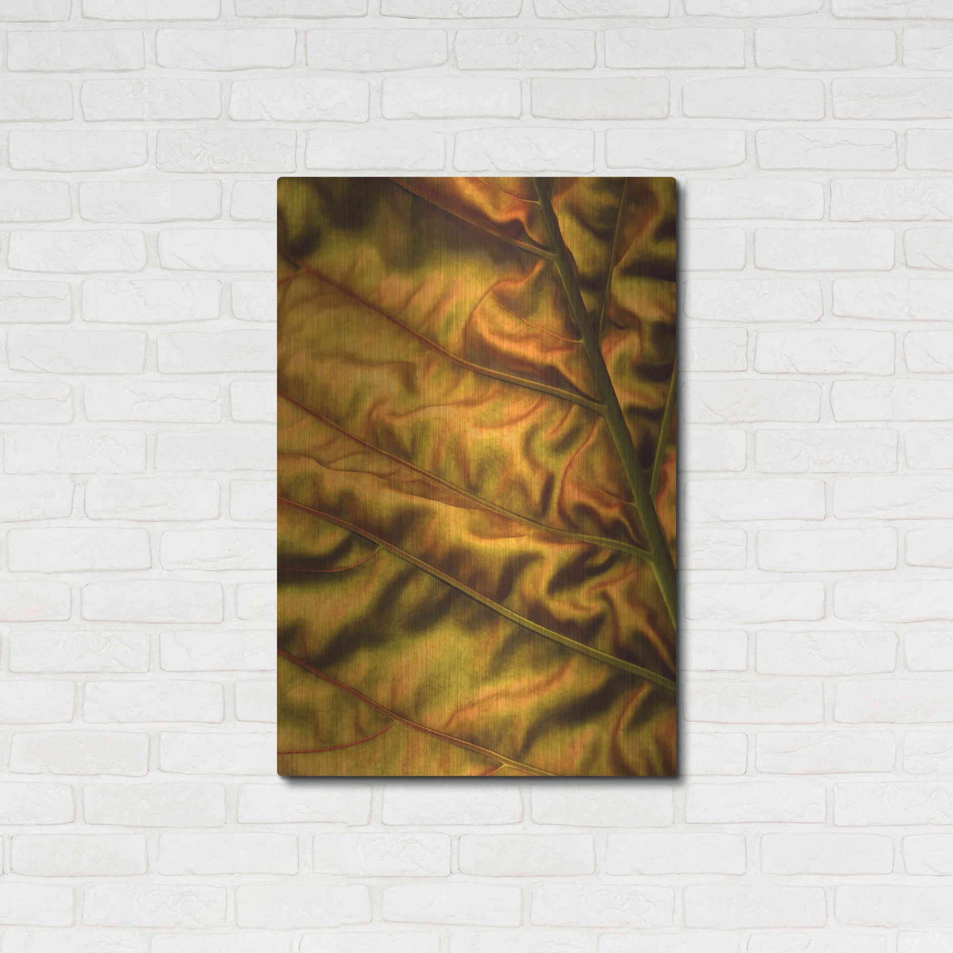 Luxe Metal Art 'Golden Desert' by Epic Portfolio Metal Wall Art,24x36