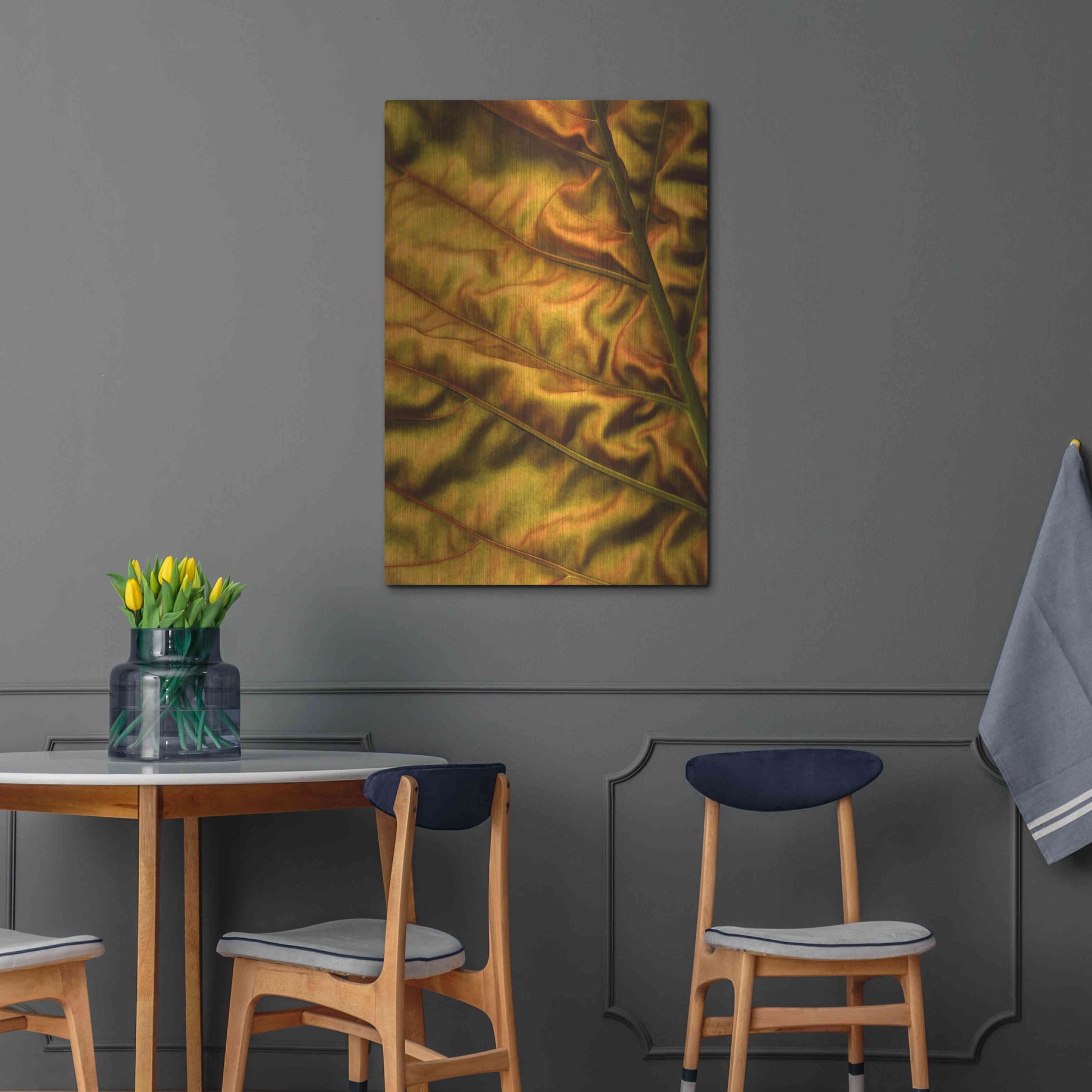 Luxe Metal Art 'Golden Desert' by Epic Portfolio Metal Wall Art,24x36