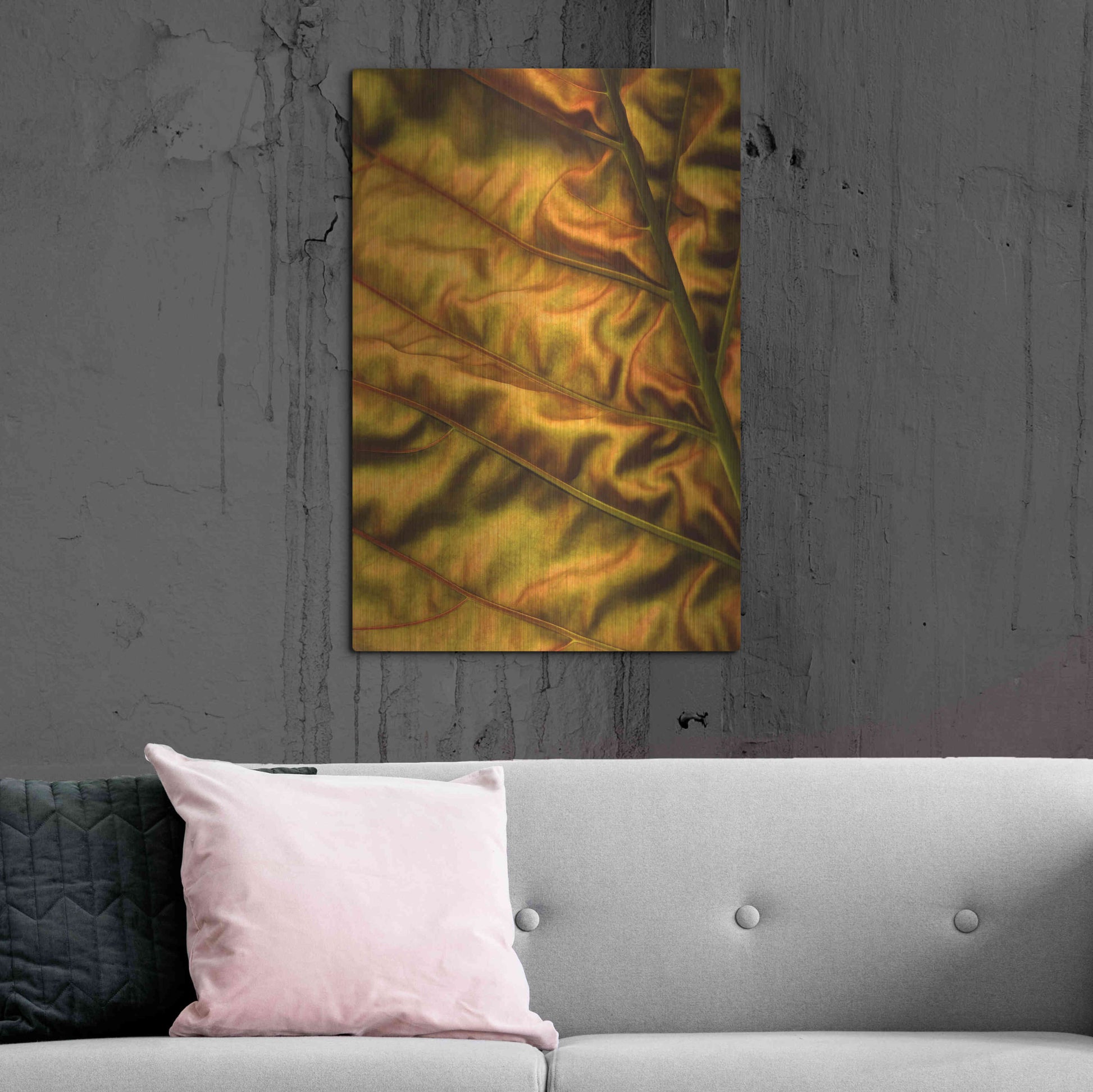 Luxe Metal Art 'Golden Desert' by Epic Portfolio Metal Wall Art,24x36