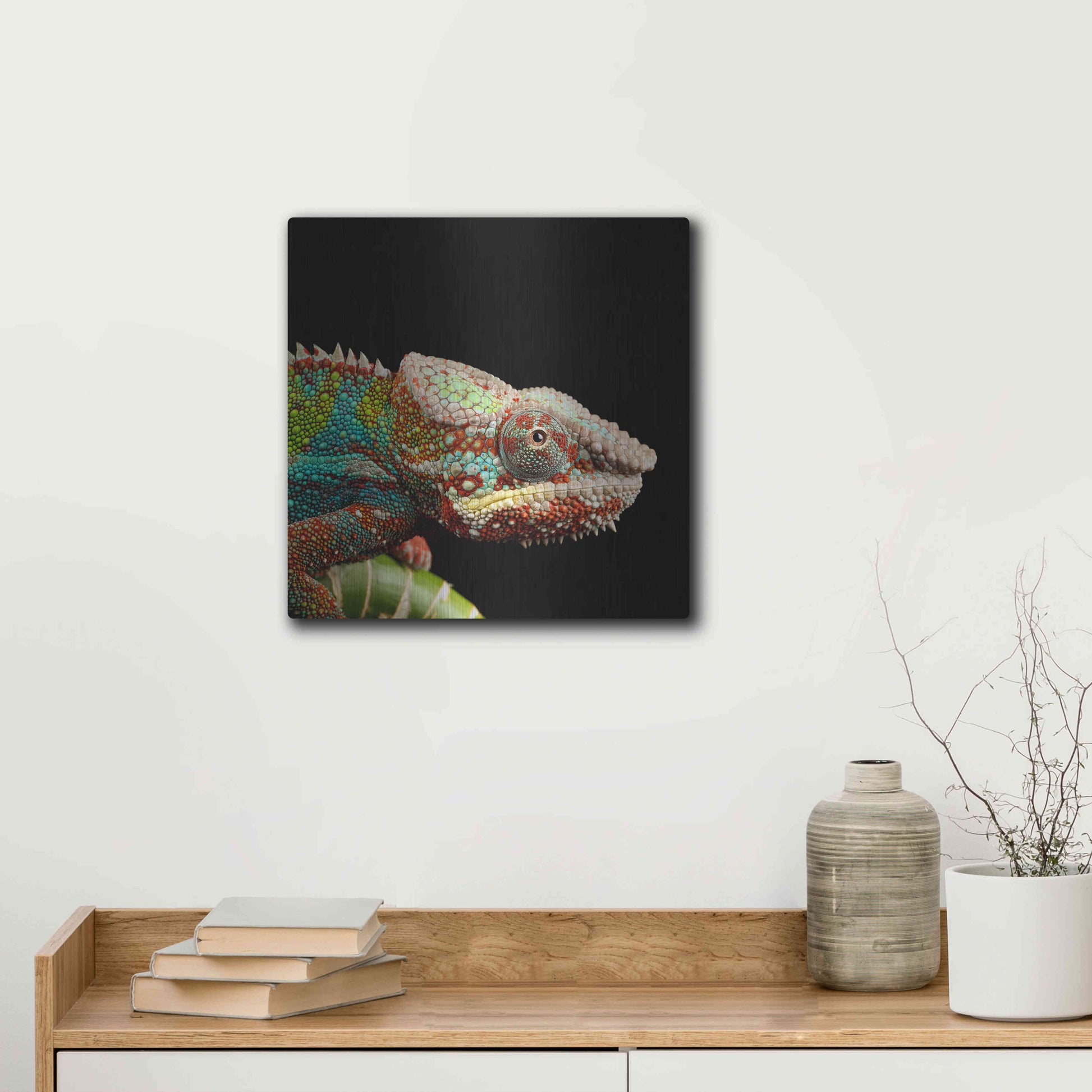 Luxe Metal Art 'Hide And Seek' by Epic Portfolio Metal Wall Art,12x12