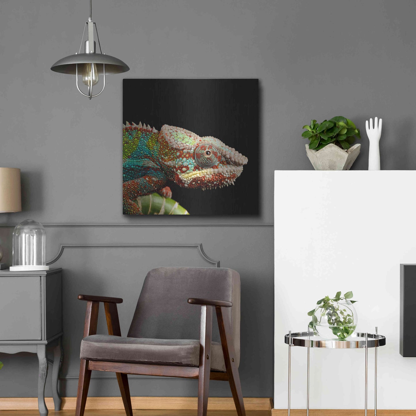 Luxe Metal Art 'Hide And Seek' by Epic Portfolio Metal Wall Art,24x24