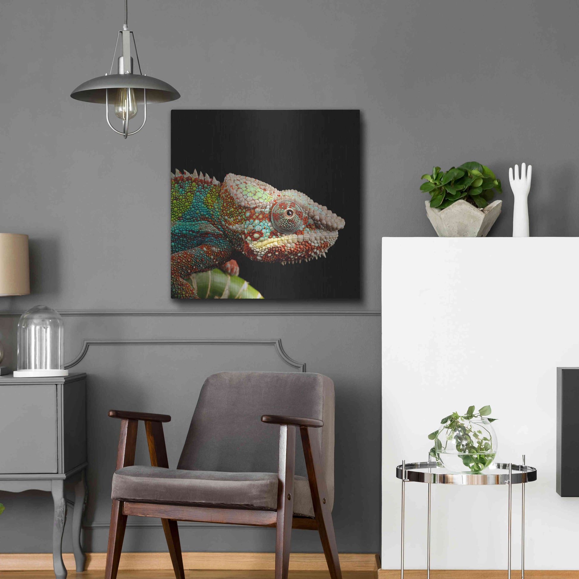 Luxe Metal Art 'Hide And Seek' by Epic Portfolio Metal Wall Art,24x24