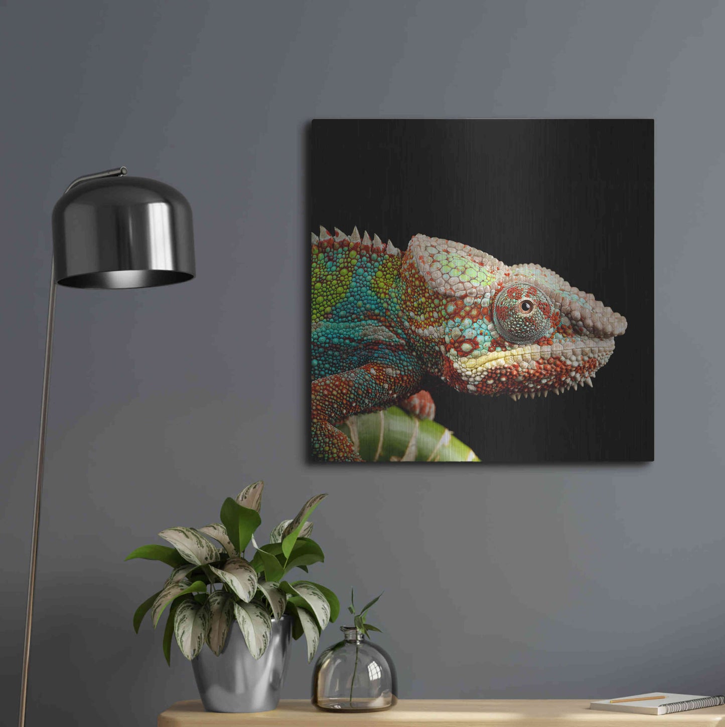 Luxe Metal Art 'Hide And Seek' by Epic Portfolio Metal Wall Art,24x24