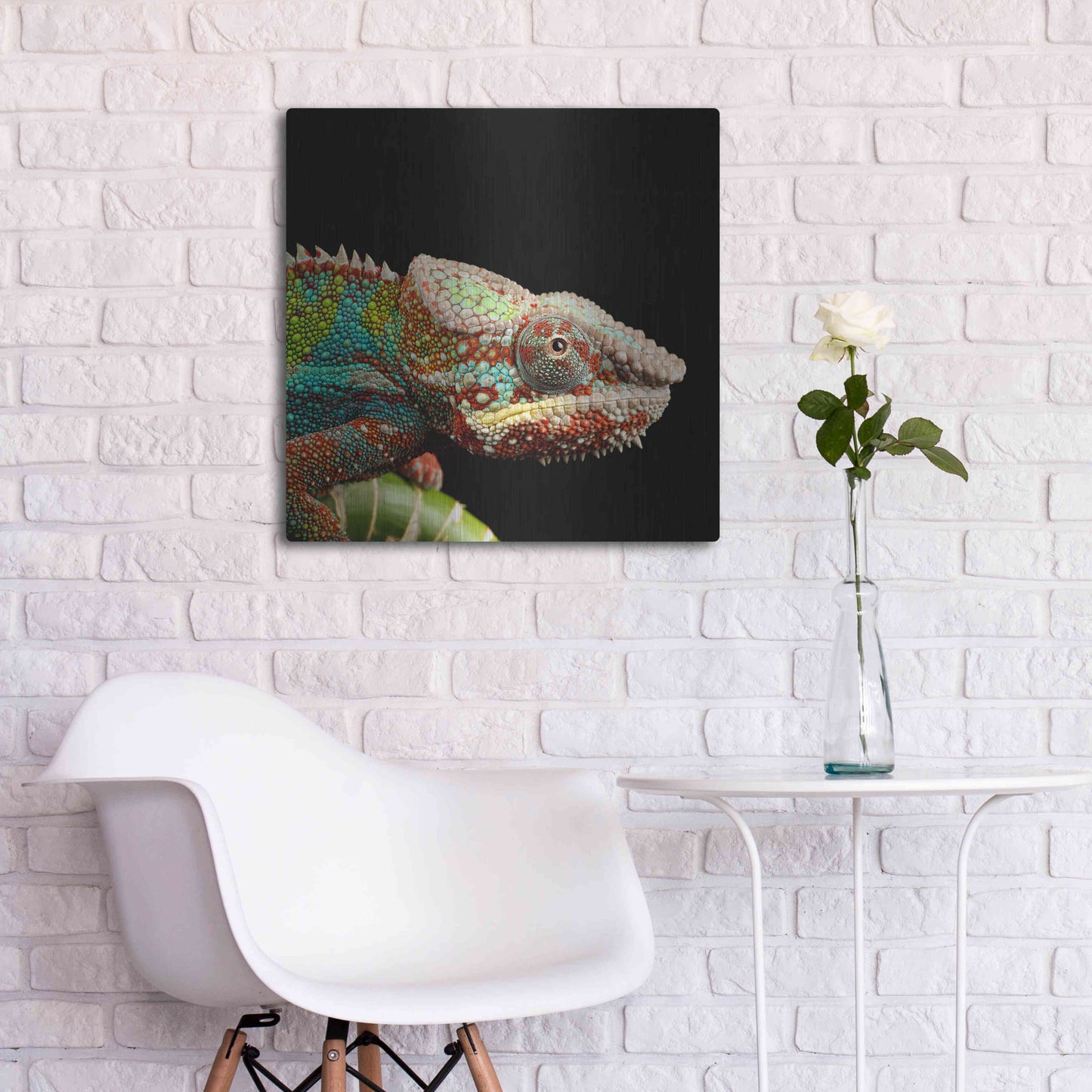 Luxe Metal Art 'Hide And Seek' by Epic Portfolio Metal Wall Art,24x24