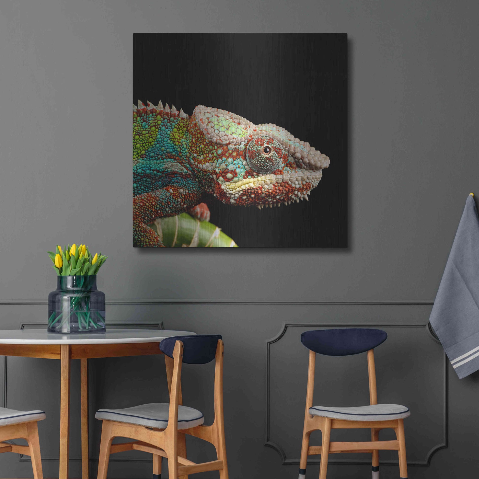 Luxe Metal Art 'Hide And Seek' by Epic Portfolio Metal Wall Art,36x36