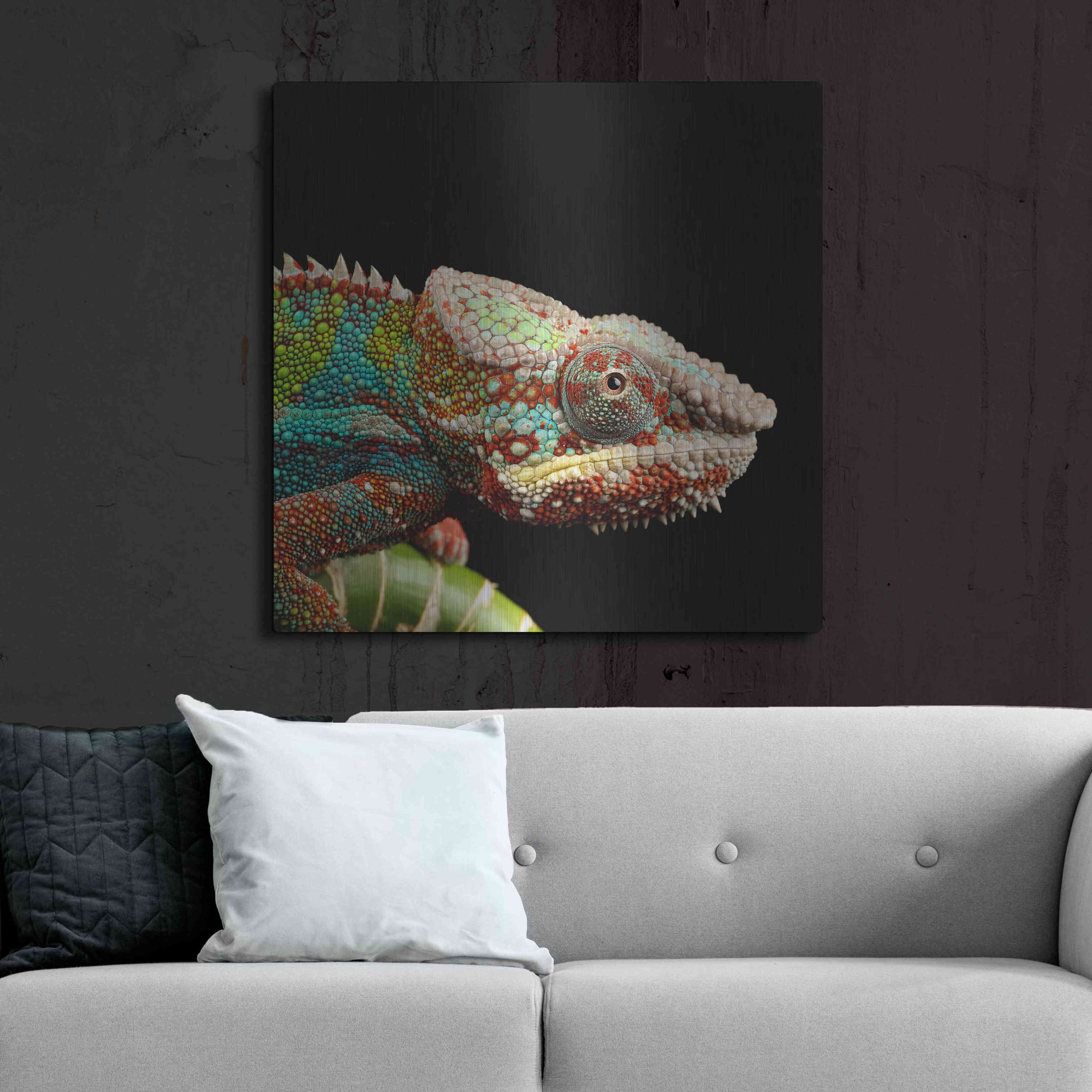 Luxe Metal Art 'Hide And Seek' by Epic Portfolio Metal Wall Art,36x36