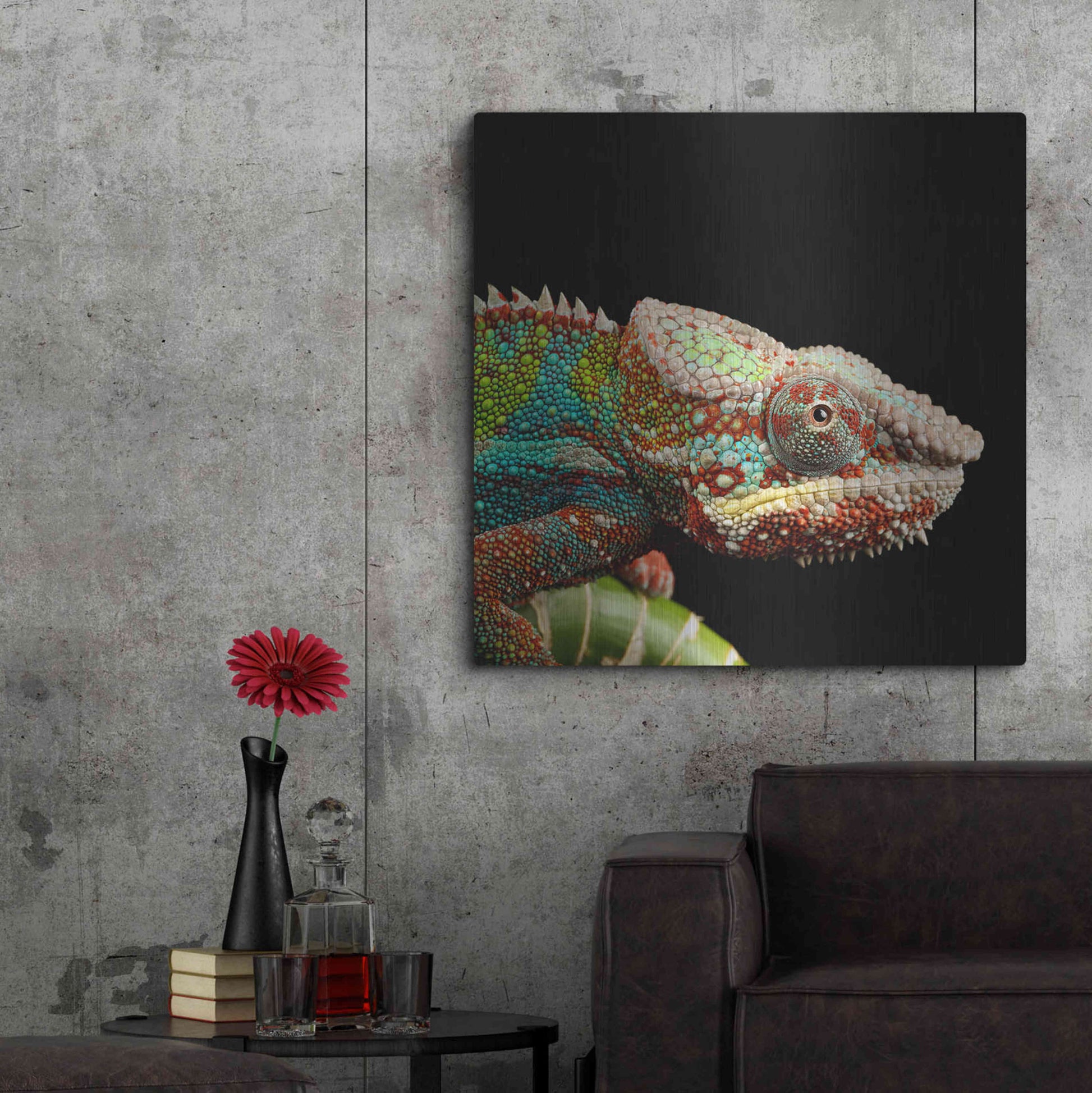 Luxe Metal Art 'Hide And Seek' by Epic Portfolio Metal Wall Art,36x36