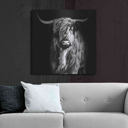 Luxe Metal Art 'Hippy Highland Cow' by Epic Portfolio Metal Wall Art,36x36