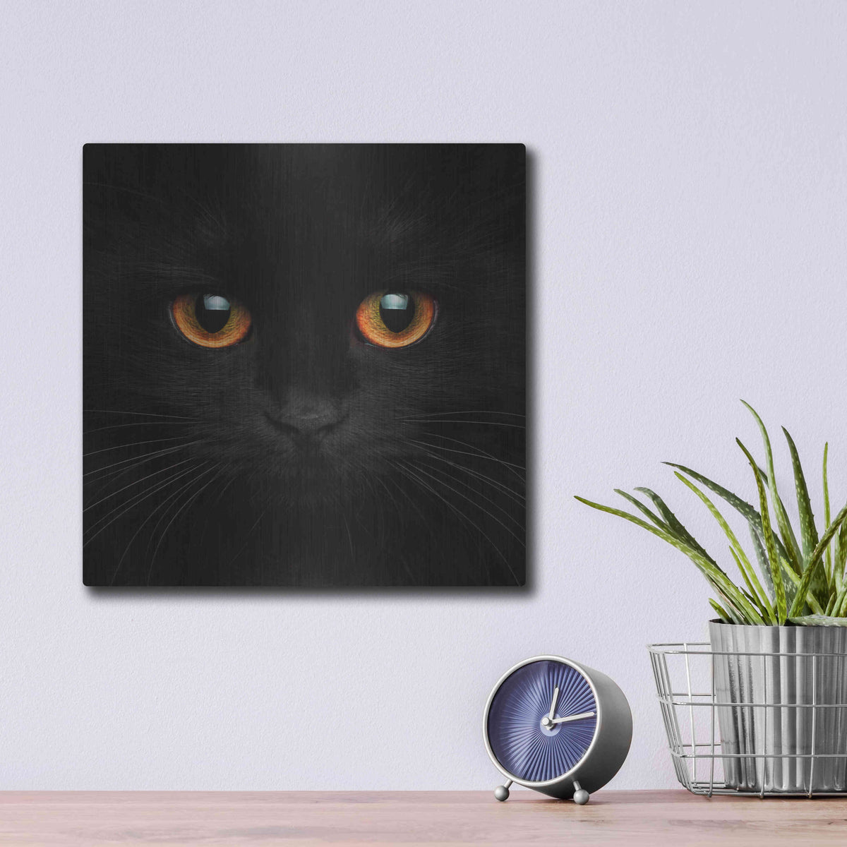 Luxe Metal Art 'Hunter' by Epic Portfolio Metal Wall Art,12x12