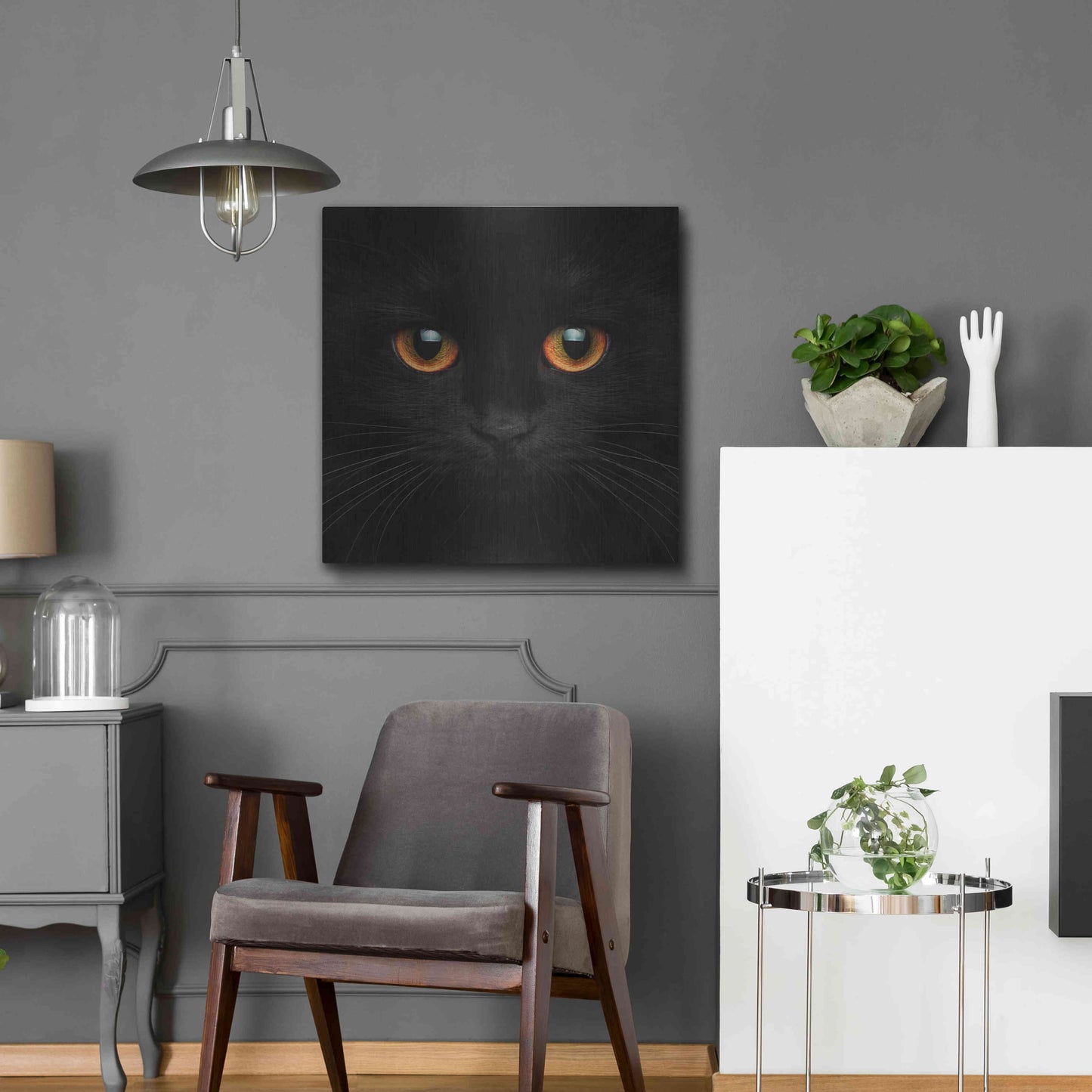 Luxe Metal Art 'Hunter' by Epic Portfolio Metal Wall Art,24x24