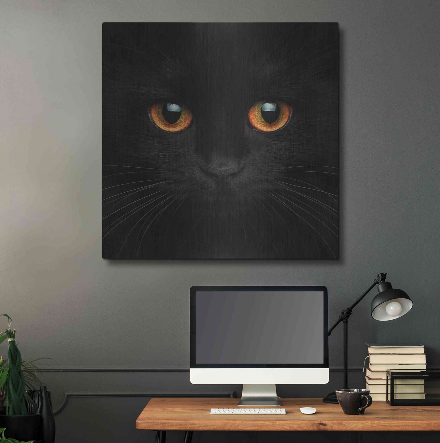 Luxe Metal Art 'Hunter' by Epic Portfolio Metal Wall Art,36x36