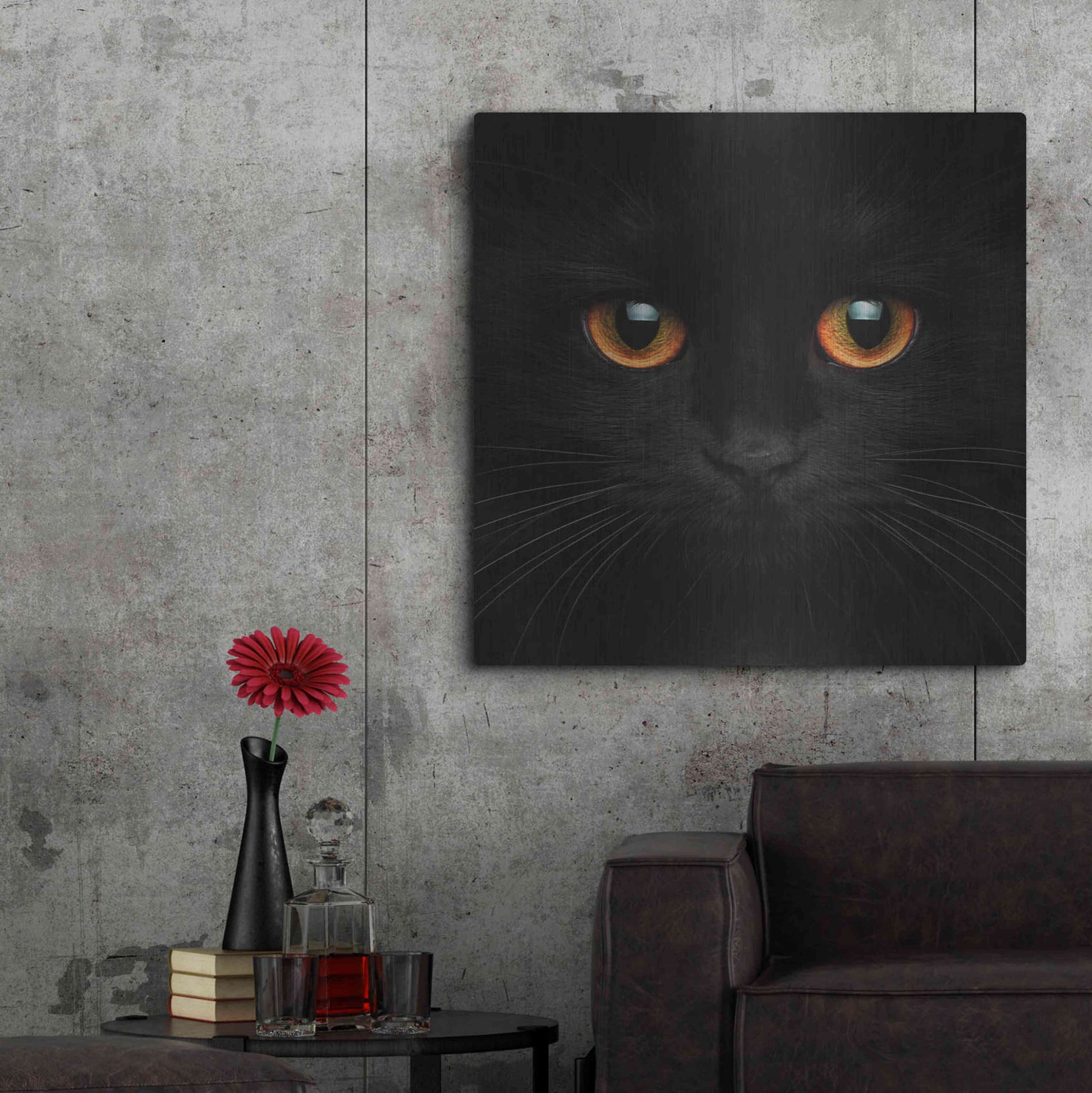 Luxe Metal Art 'Hunter' by Epic Portfolio Metal Wall Art,36x36