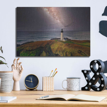 Luxe Metal Art 'Milky Way Beacon' by Epic Portfolio Metal Wall Art,16x12