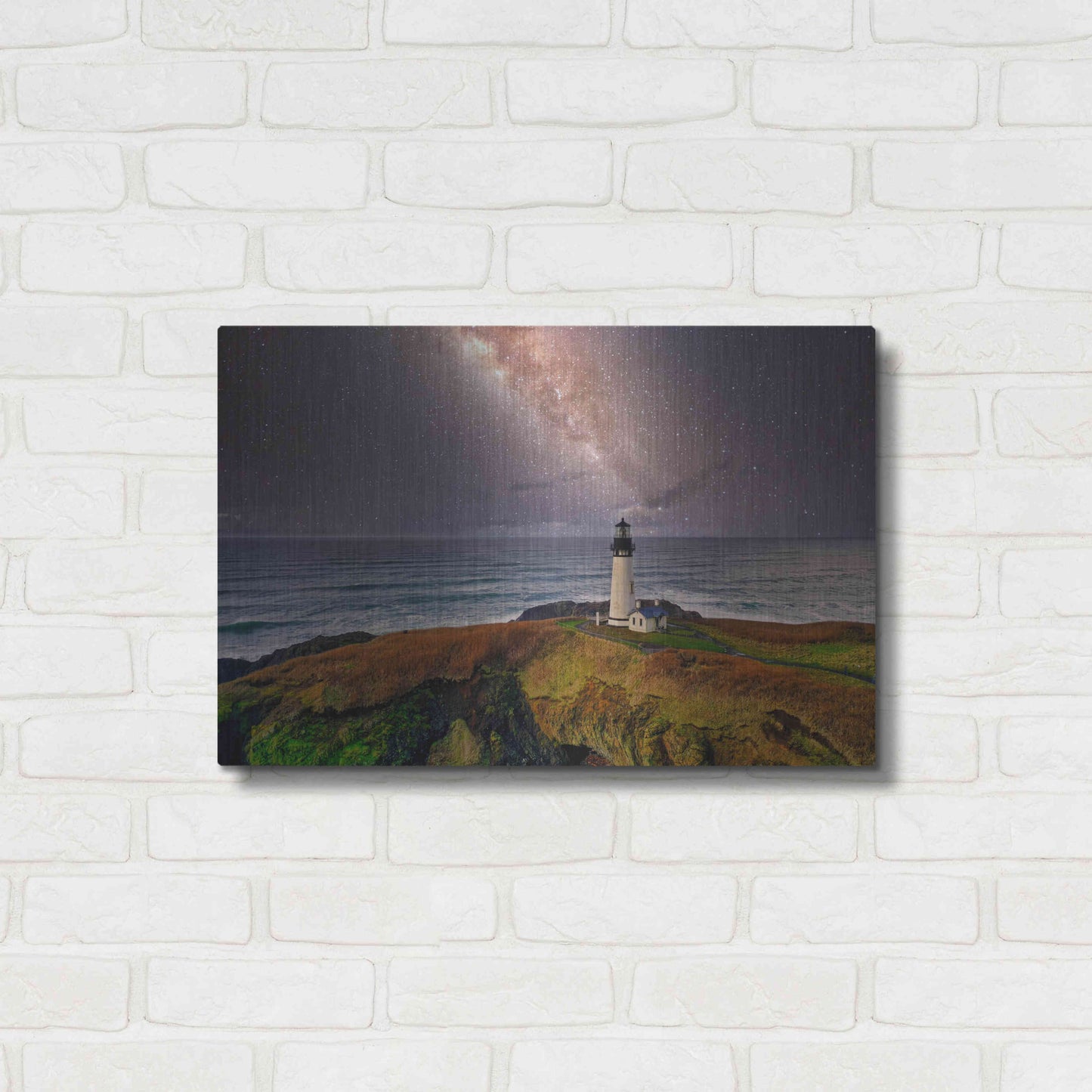 Luxe Metal Art 'Milky Way Beacon' by Epic Portfolio Metal Wall Art,24x16
