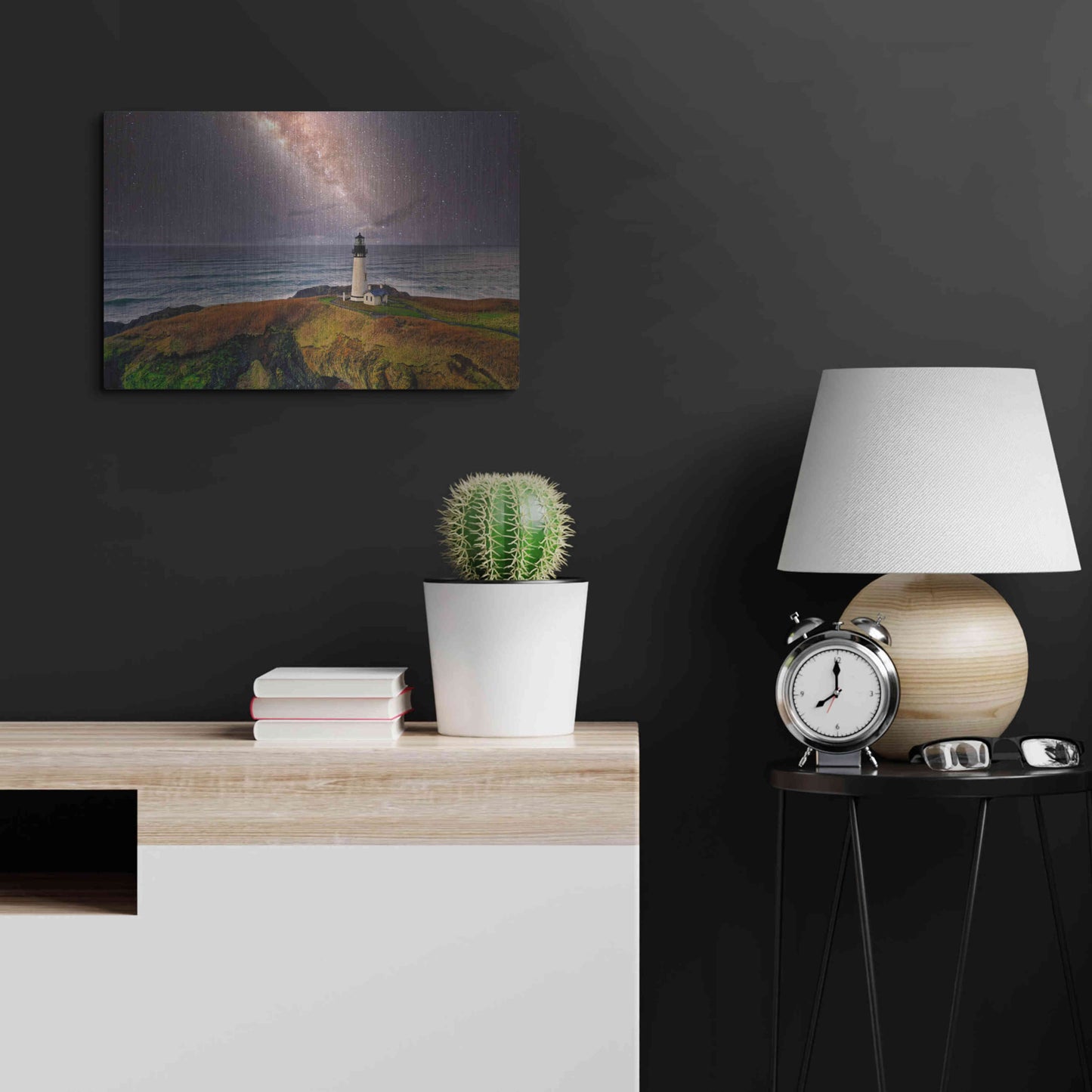 Luxe Metal Art 'Milky Way Beacon' by Epic Portfolio Metal Wall Art,24x16