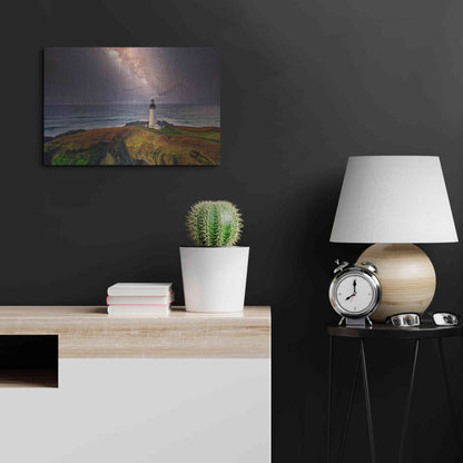 Luxe Metal Art 'Milky Way Beacon' by Epic Portfolio Metal Wall Art,24x16