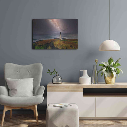 Luxe Metal Art 'Milky Way Beacon' by Epic Portfolio Metal Wall Art,24x16