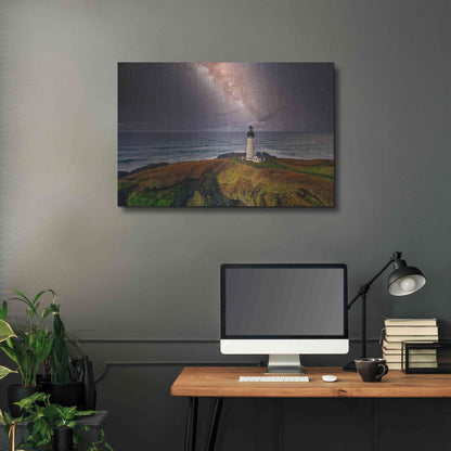 Luxe Metal Art 'Milky Way Beacon' by Epic Portfolio Metal Wall Art,36x24