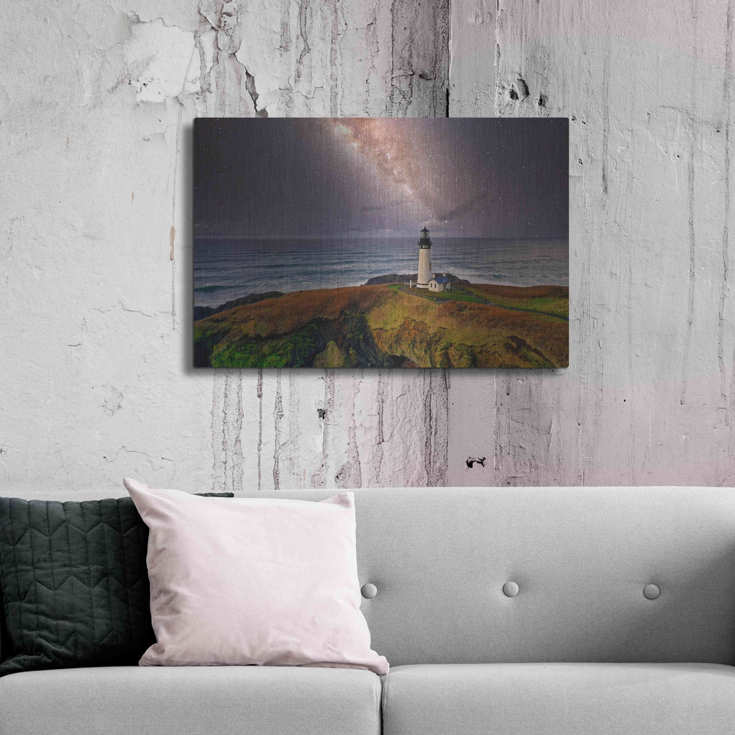 Luxe Metal Art 'Milky Way Beacon' by Epic Portfolio Metal Wall Art,36x24