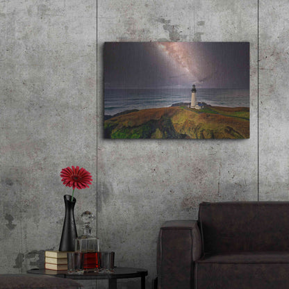 Luxe Metal Art 'Milky Way Beacon' by Epic Portfolio Metal Wall Art,36x24