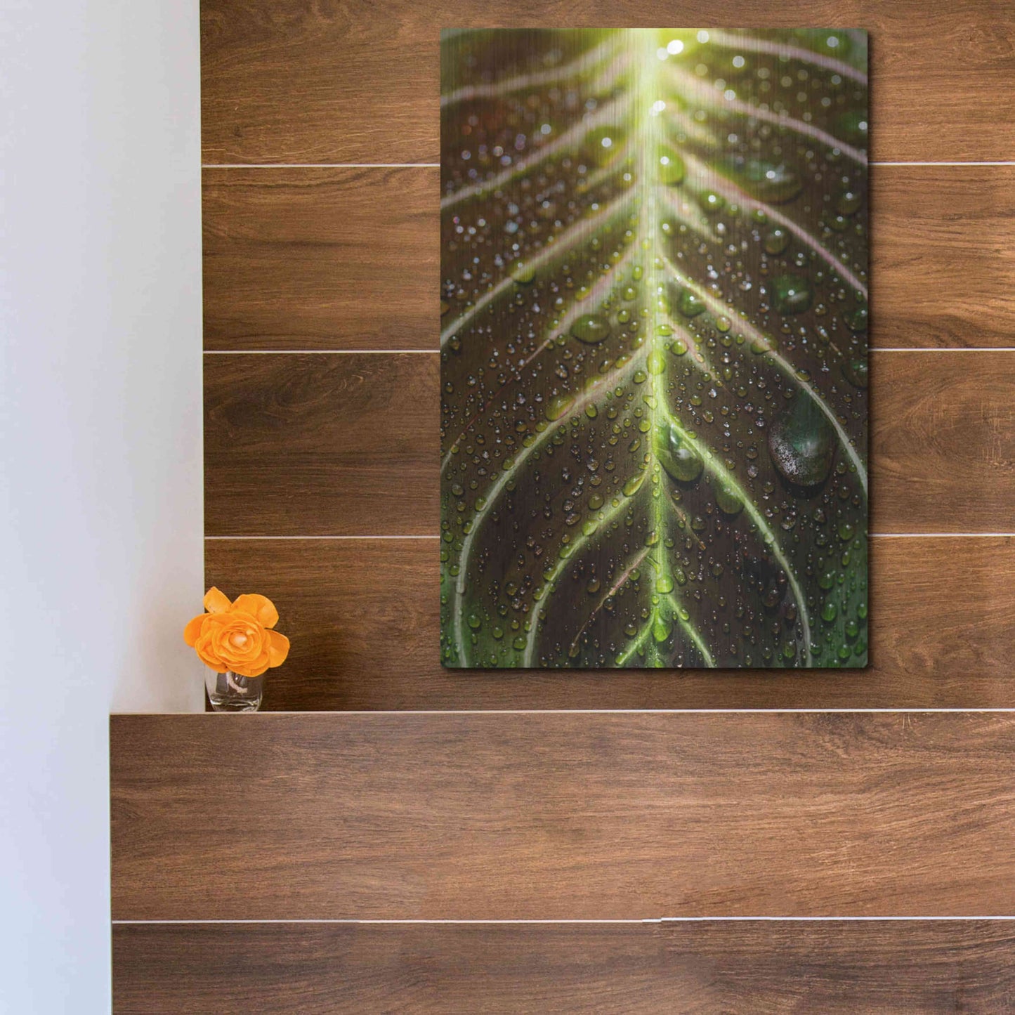 Luxe Metal Art 'Morning Dew' by Epic Portfolio Metal Wall Art,12x16