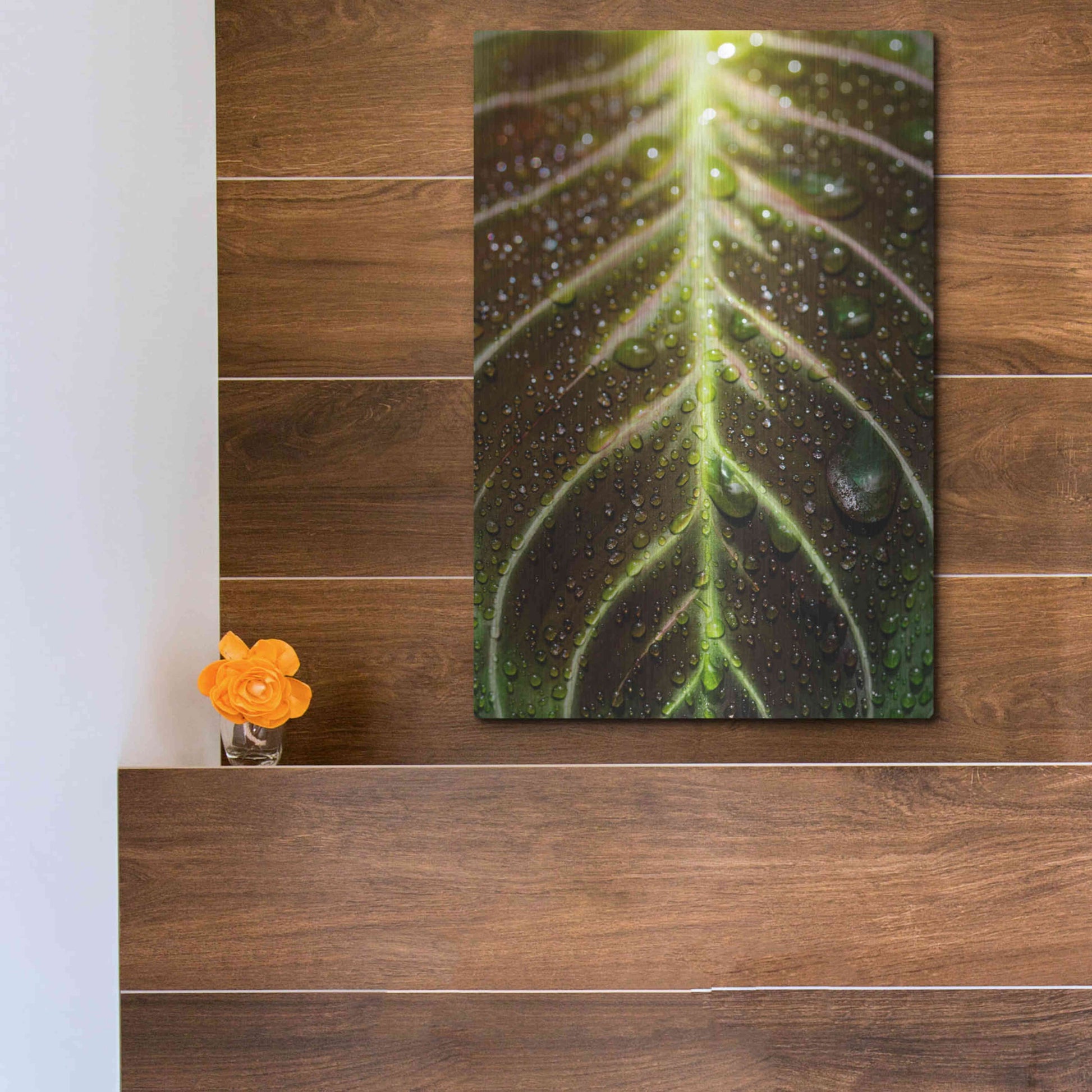 Luxe Metal Art 'Morning Dew' by Epic Portfolio Metal Wall Art,12x16