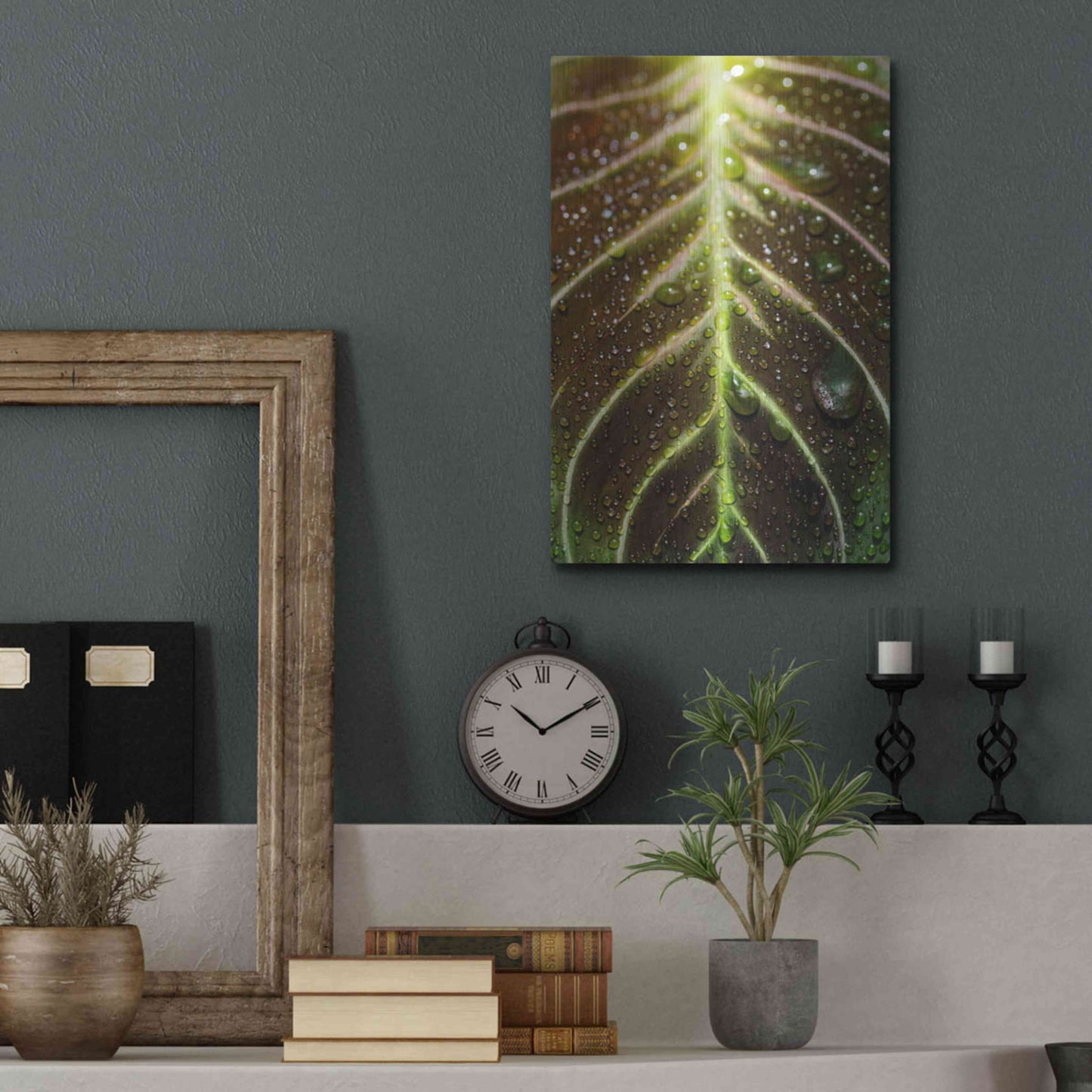Luxe Metal Art 'Morning Dew' by Epic Portfolio Metal Wall Art,12x16