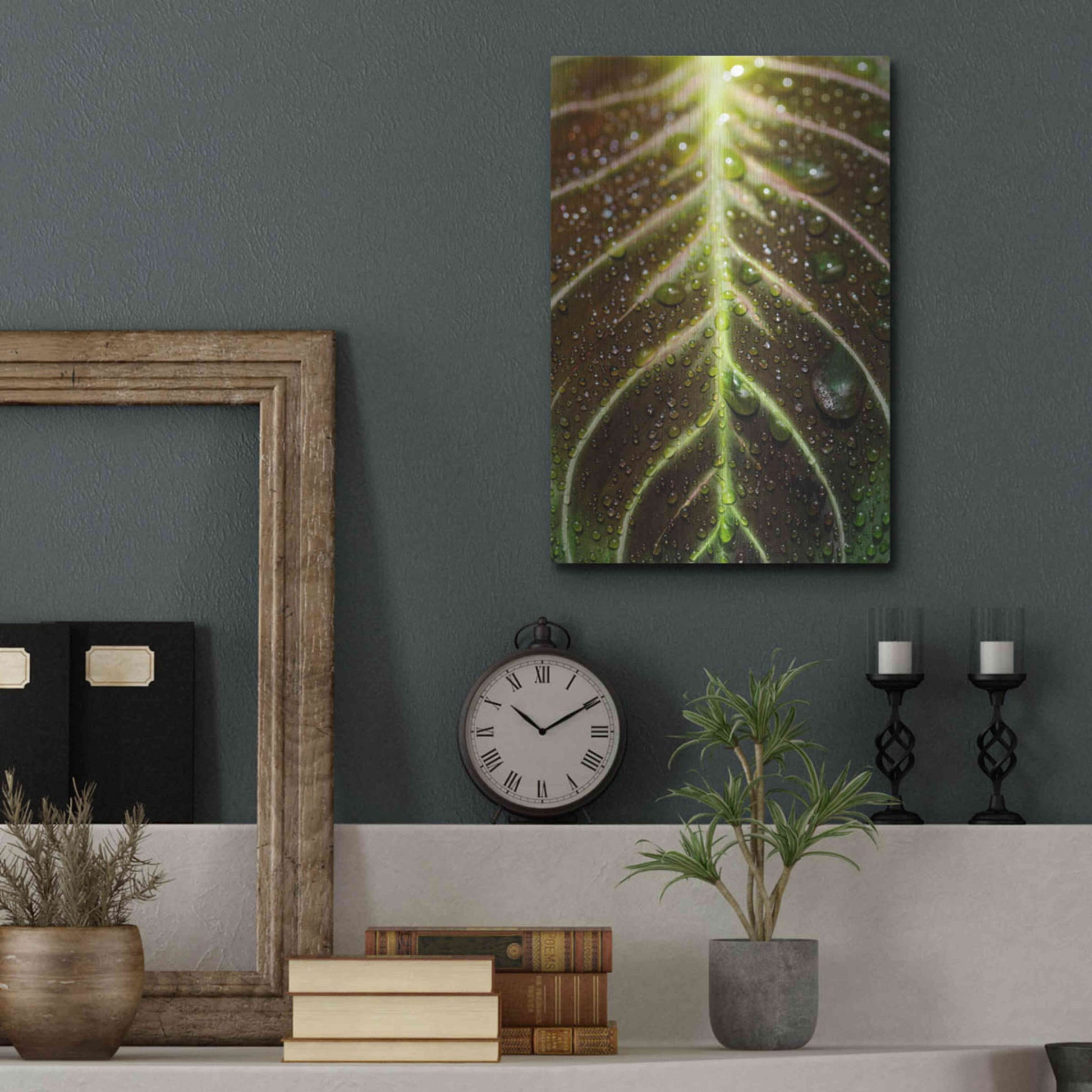 Luxe Metal Art 'Morning Dew' by Epic Portfolio Metal Wall Art,12x16