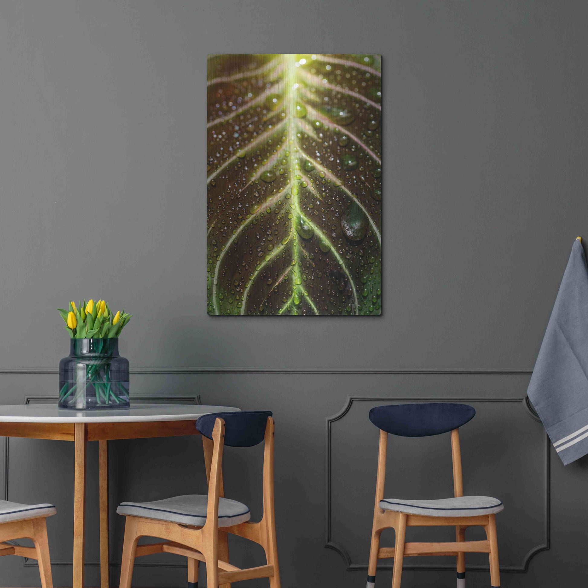 Luxe Metal Art 'Morning Dew' by Epic Portfolio Metal Wall Art,24x36