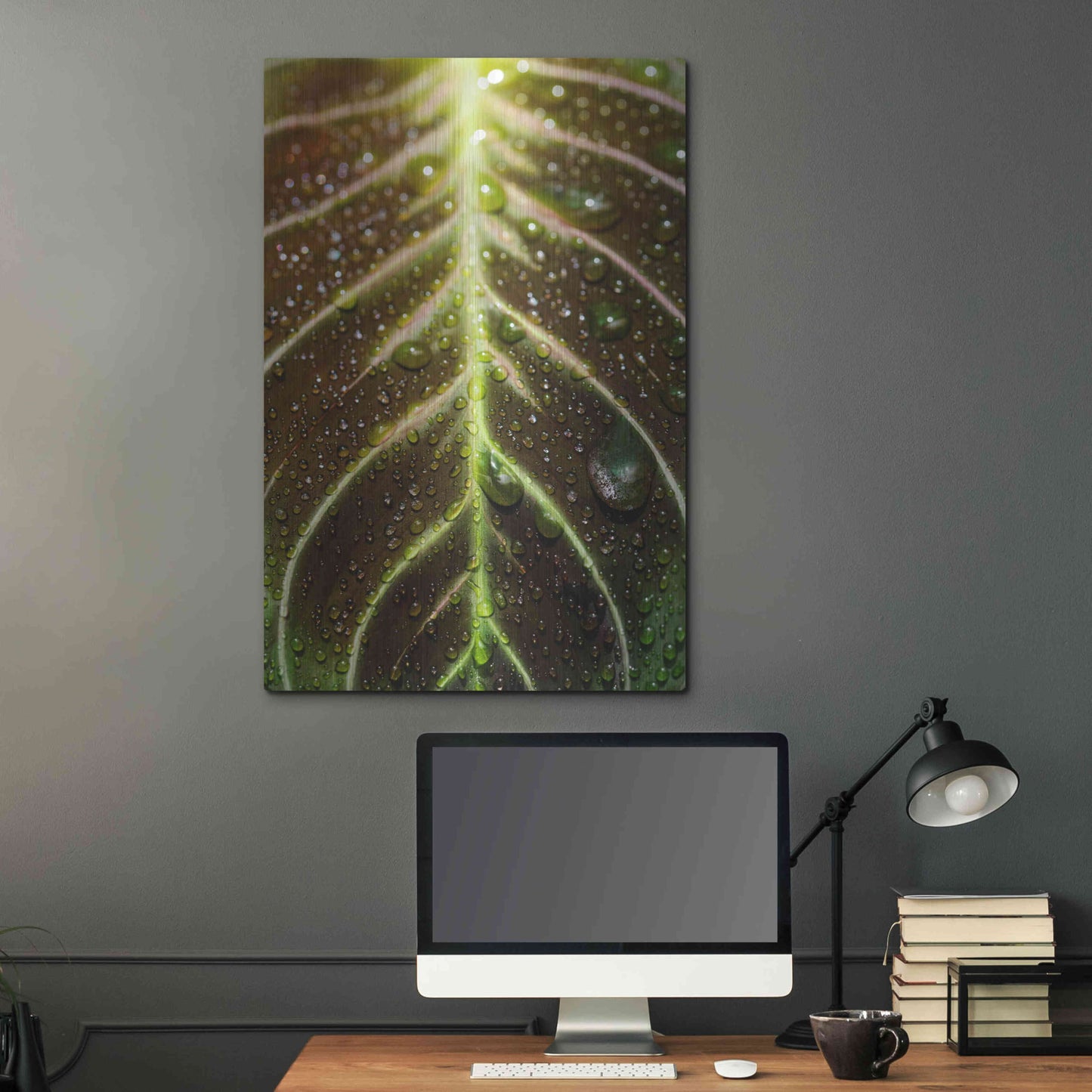 Luxe Metal Art 'Morning Dew' by Epic Portfolio Metal Wall Art,24x36