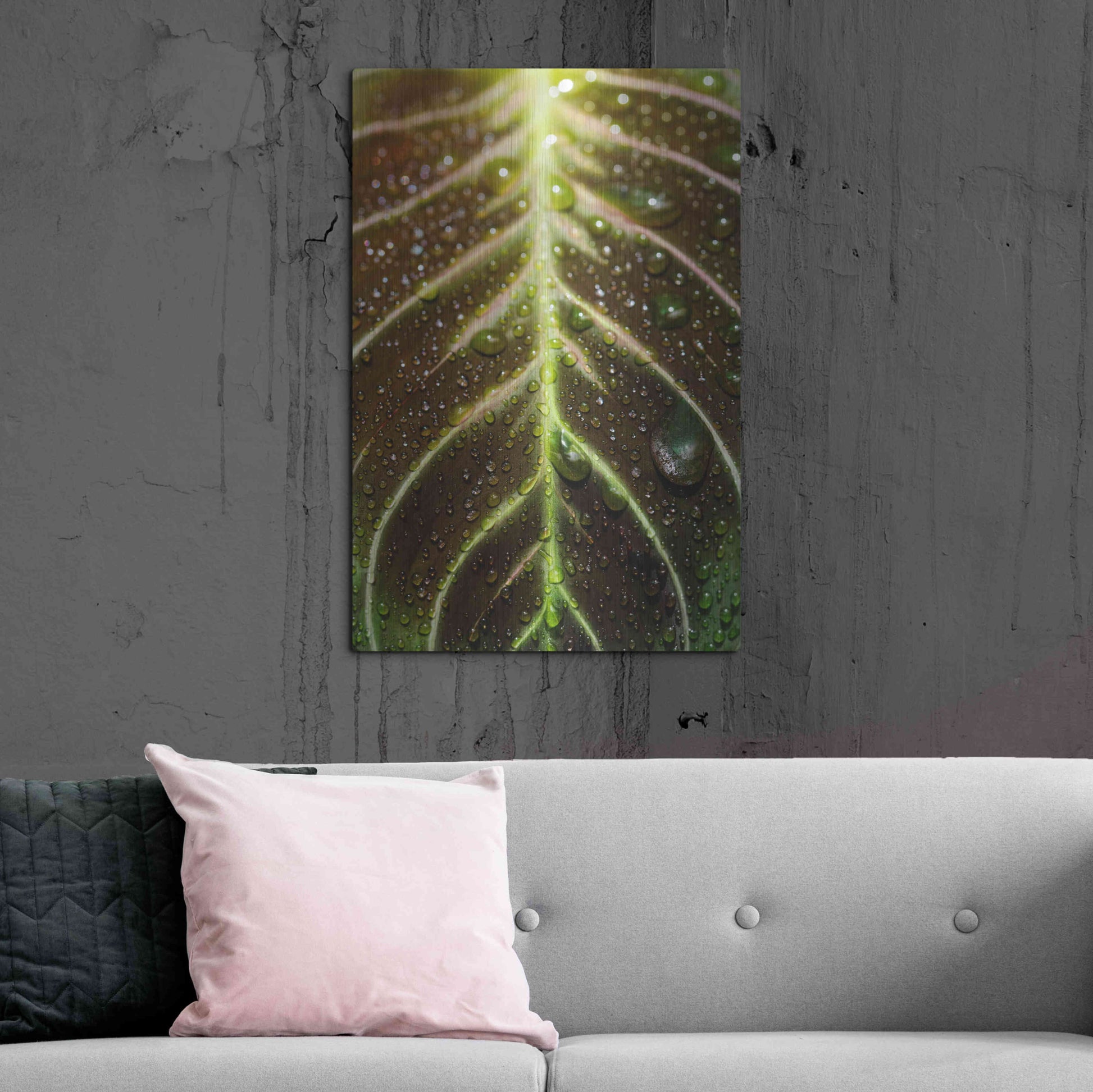 Luxe Metal Art 'Morning Dew' by Epic Portfolio Metal Wall Art,24x36