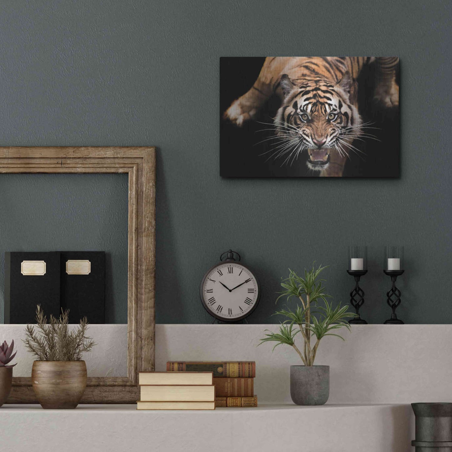Luxe Metal Art 'Nice Kitty' by Epic Portfolio Metal Wall Art,16x12