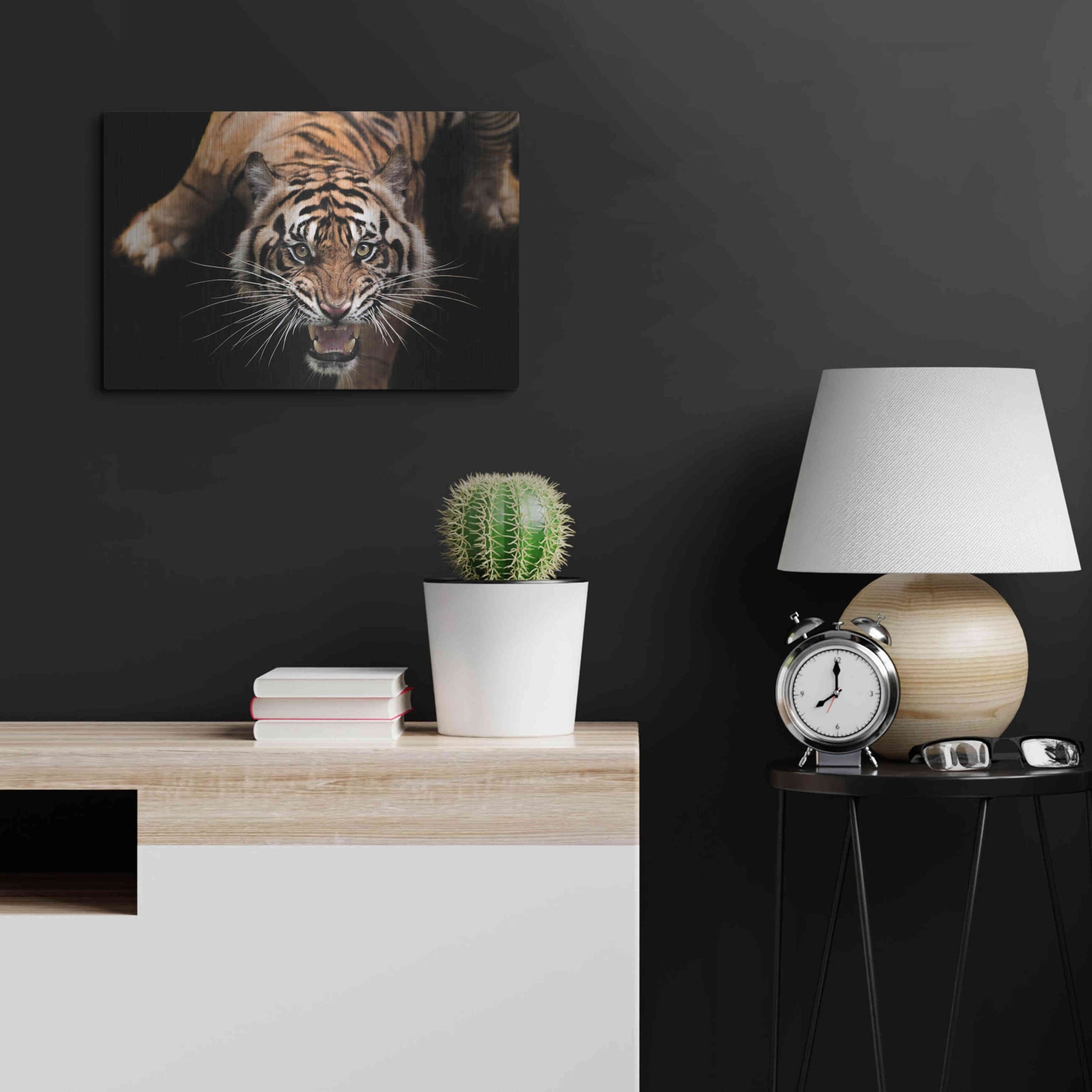 Luxe Metal Art 'Nice Kitty' by Epic Portfolio Metal Wall Art,24x16