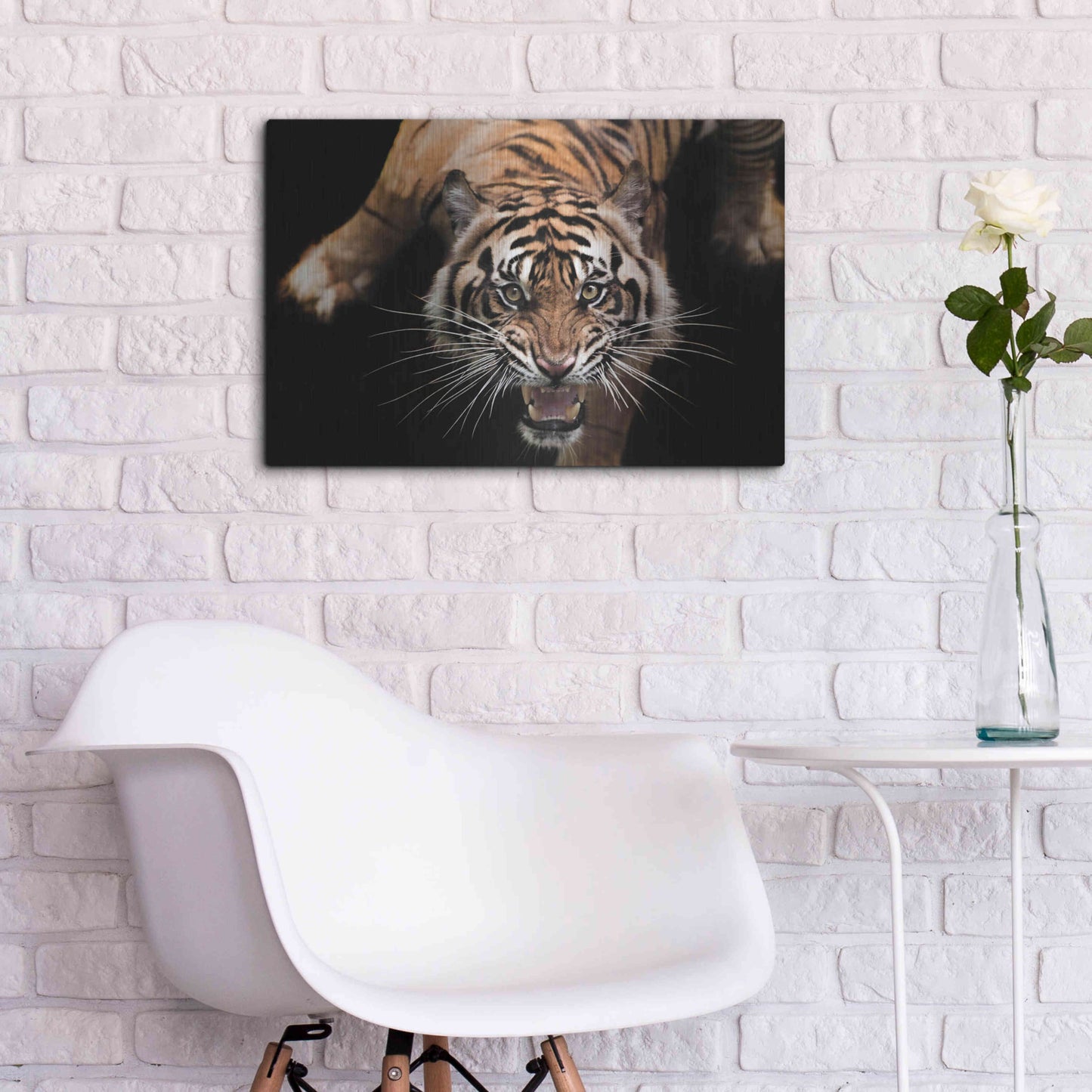 Luxe Metal Art 'Nice Kitty' by Epic Portfolio Metal Wall Art,24x16