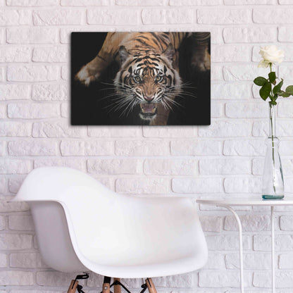 Luxe Metal Art 'Nice Kitty' by Epic Portfolio Metal Wall Art,24x16