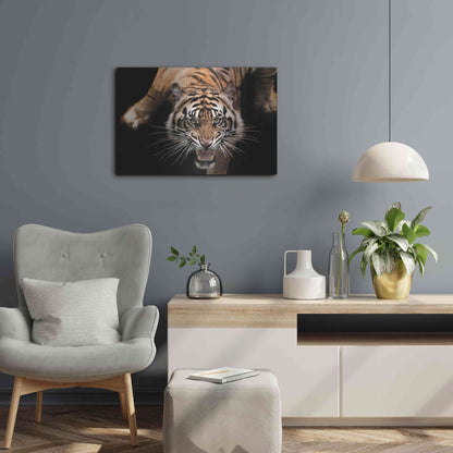 Luxe Metal Art 'Nice Kitty' by Epic Portfolio Metal Wall Art,24x16
