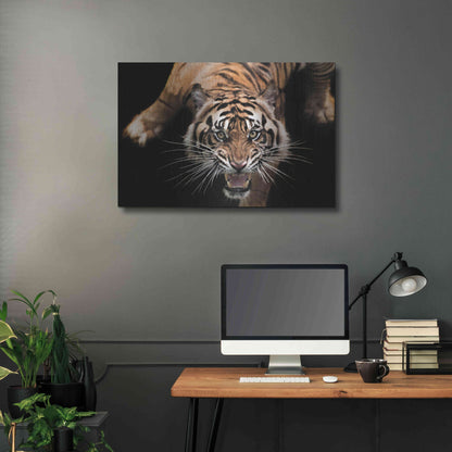 Luxe Metal Art 'Nice Kitty' by Epic Portfolio Metal Wall Art,36x24