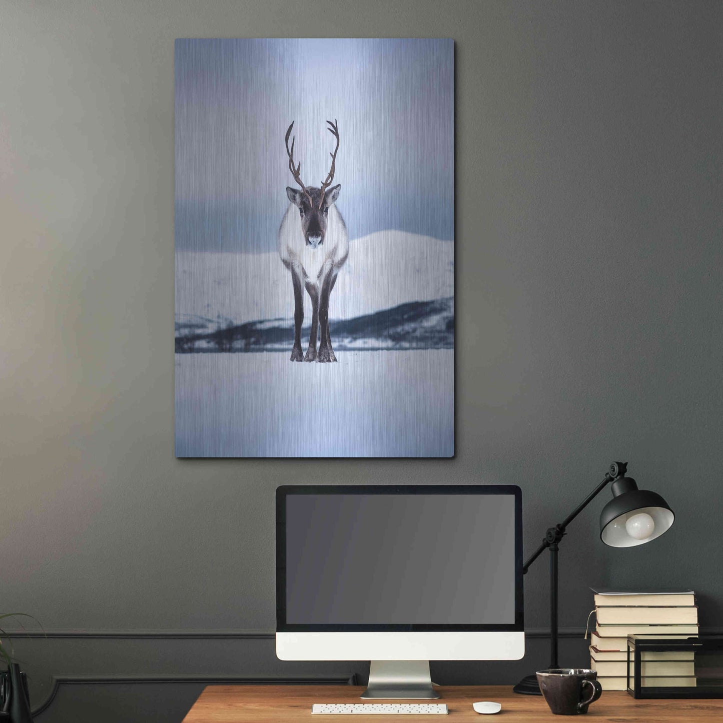 Luxe Metal Art 'Norwegian Raindeer' by Epic Portfolio Metal Wall Art,24x36