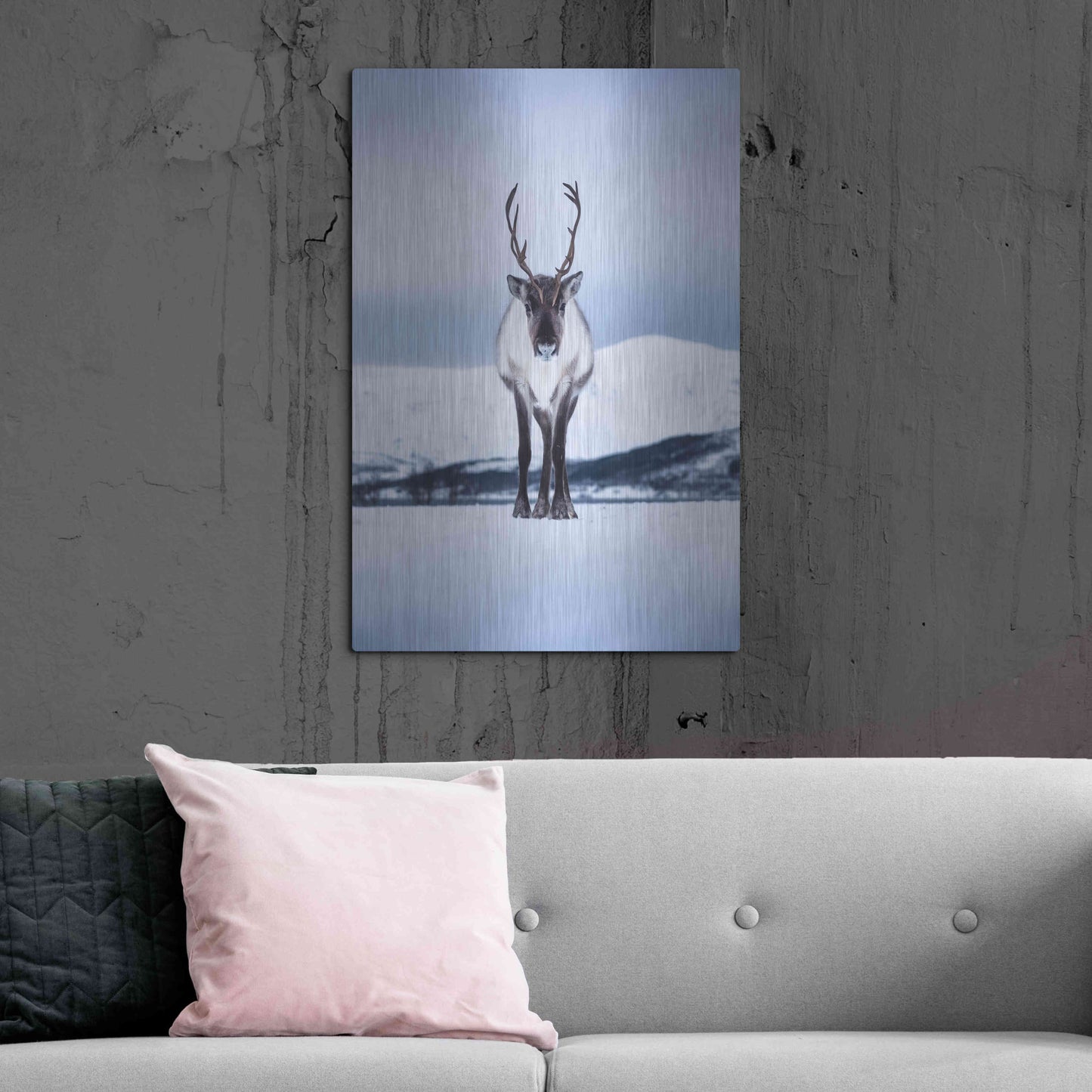 Luxe Metal Art 'Norwegian Raindeer' by Epic Portfolio Metal Wall Art,24x36