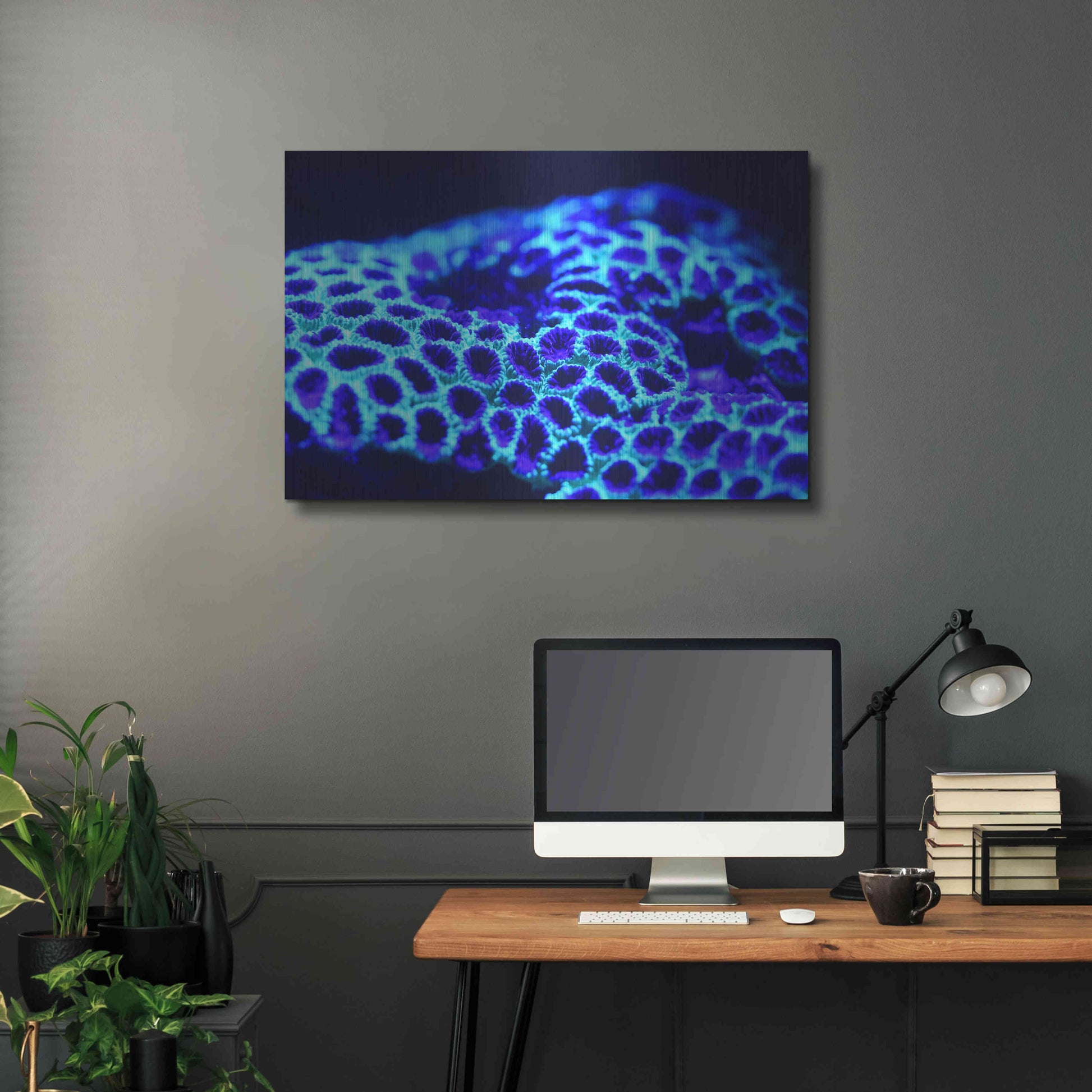 Luxe Metal Art 'Ocean Carpet' by Epic Portfolio Metal Wall Art,36x24