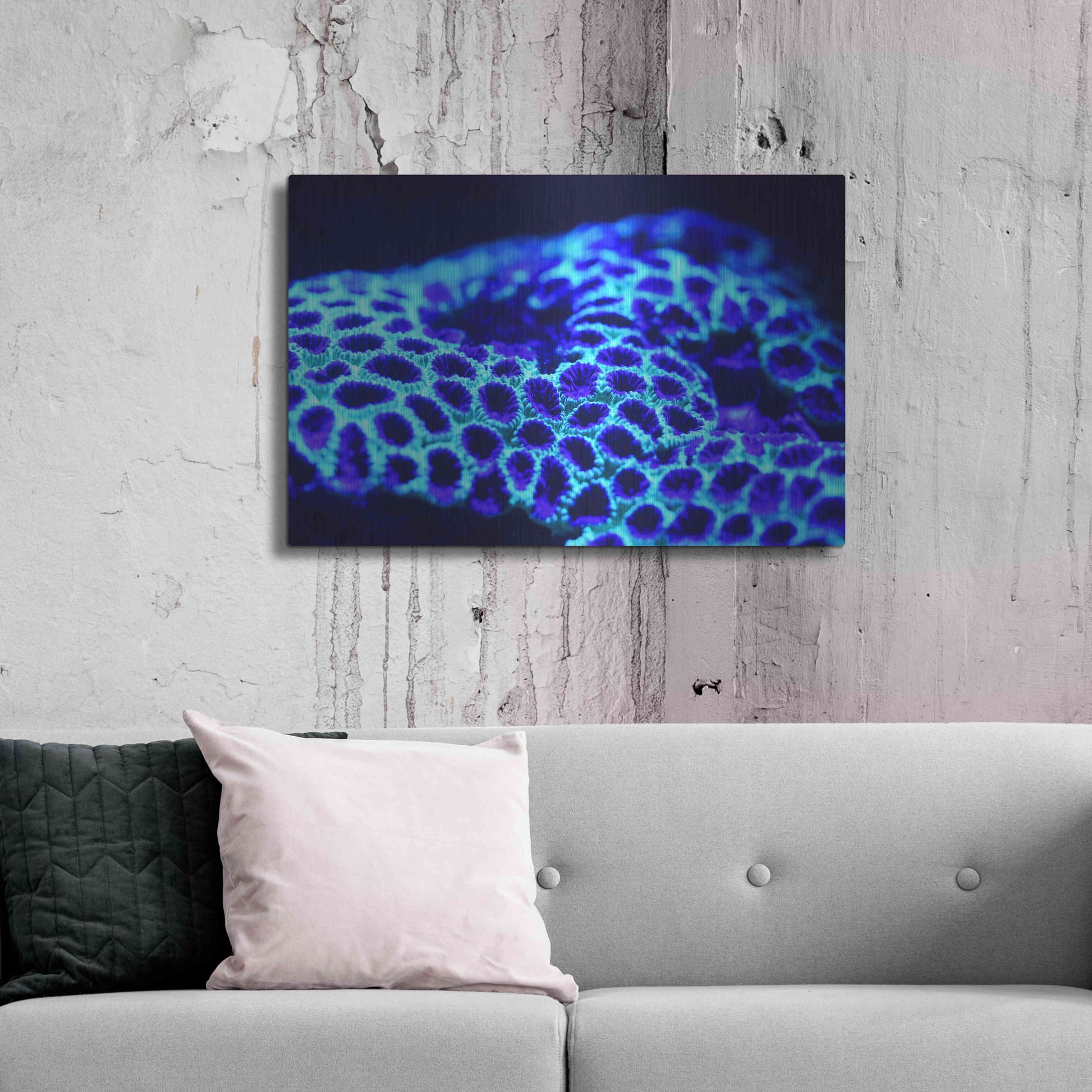 Luxe Metal Art 'Ocean Carpet' by Epic Portfolio Metal Wall Art,36x24