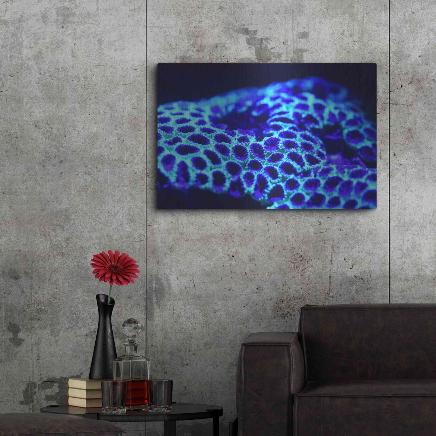 Luxe Metal Art 'Ocean Carpet' by Epic Portfolio Metal Wall Art,36x24